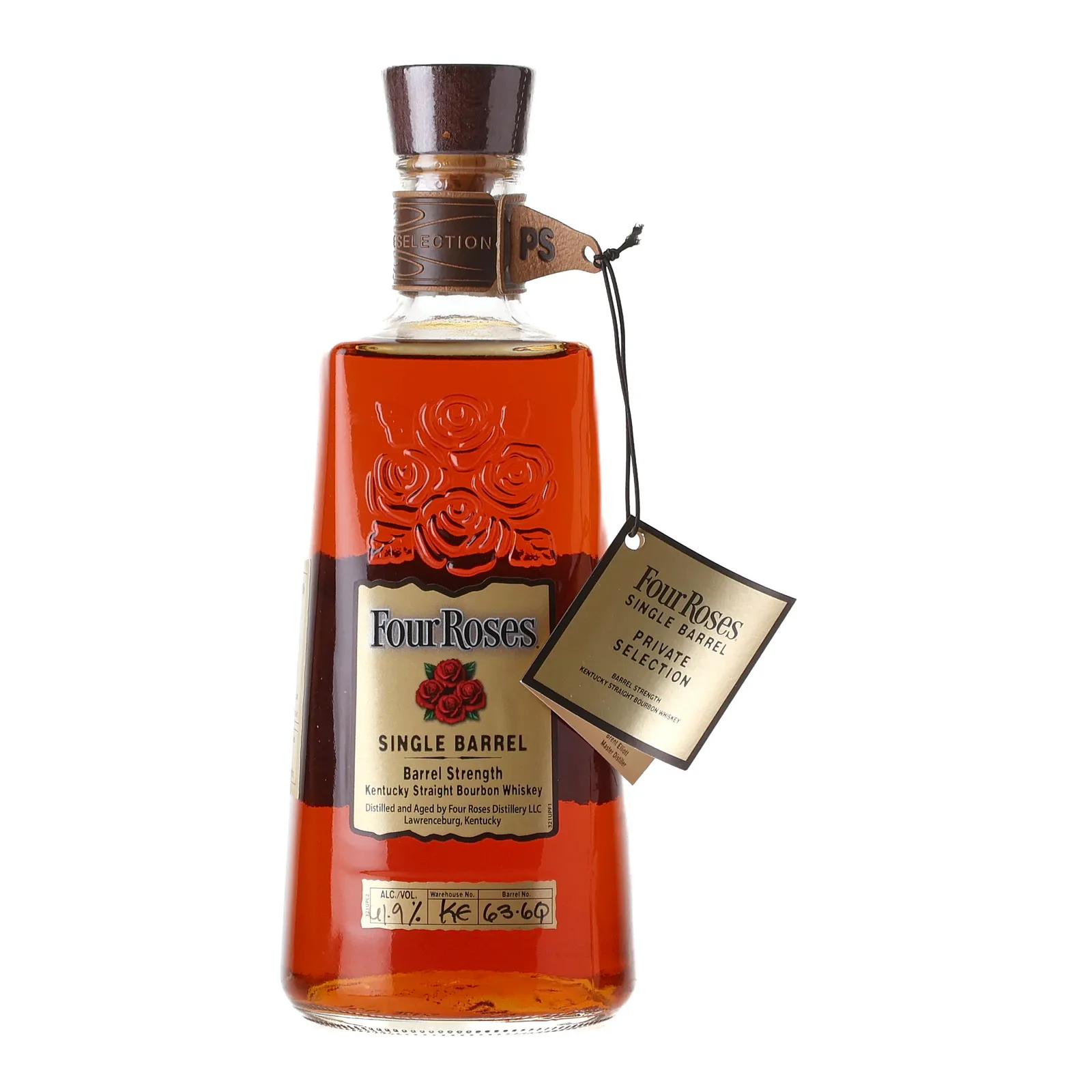 Four Roses Single Barrel Private Selection OBSK 8 Year Old, Cask #63-6Q, 61.9% whisky bottle