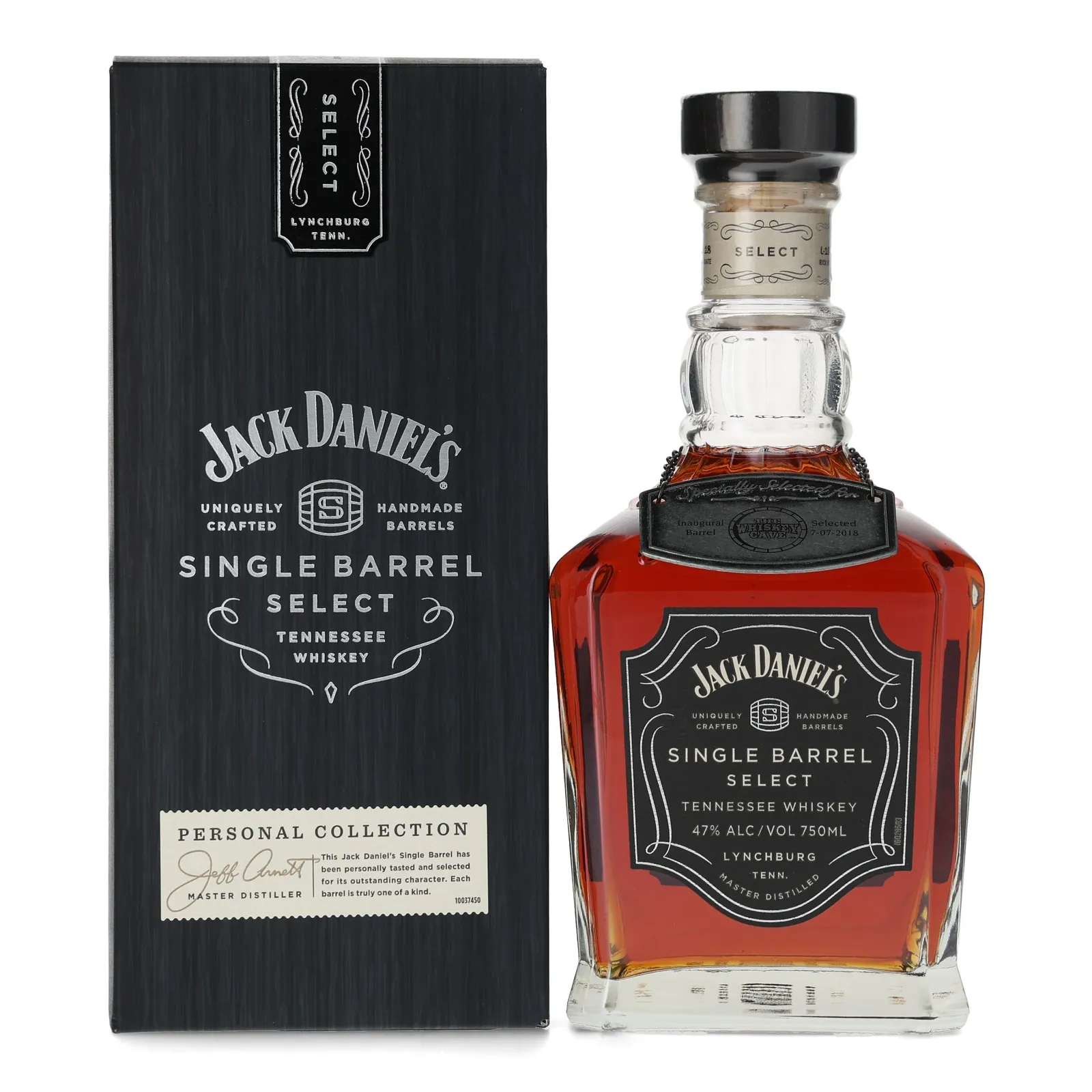 Jack Daniel's Single Barrel Select 'Whiskey Cave' Private Barrel Selection, New Charred Oak Cask, Cask #18-3586, 2018, 47% whisky bottle