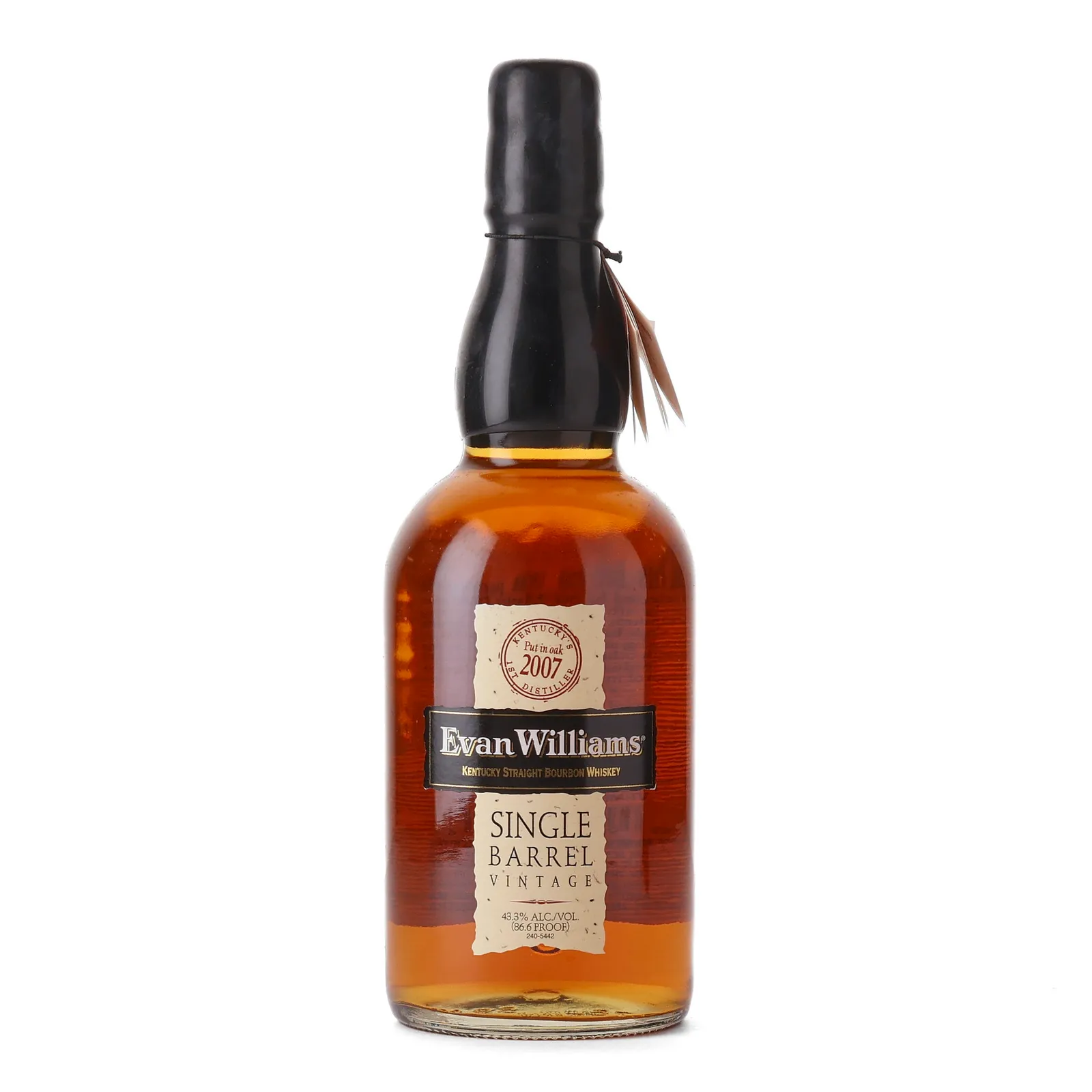 Evan Williams Single Barrel Vintage, Bourbon Cask, 2016, 43.3% whisky bottle