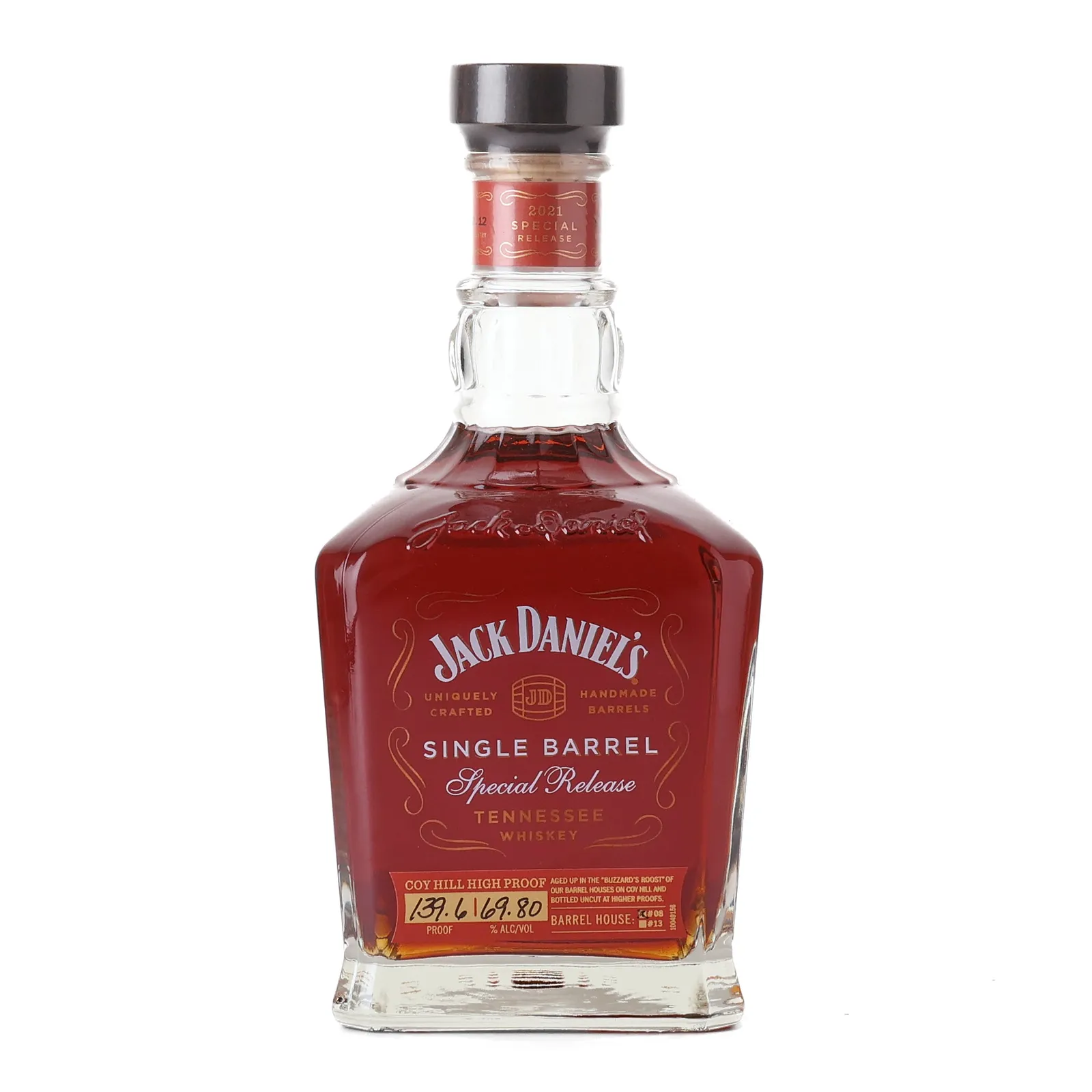 Jack Daniel's Coy Hill High Proof Single Barrel, Cask #21-08175, 2021, 69.8% whisky bottle