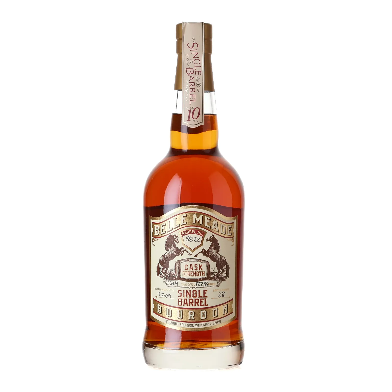 Belle Meade 10 Year Old, Cask #5822, 2009, 61.4% whisky bottle