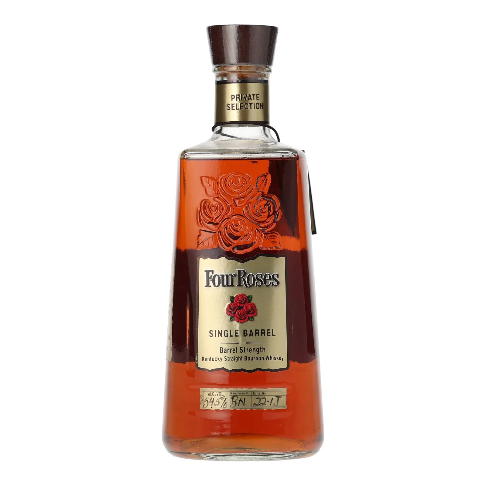 Four Roses Private Selection OBSQ 12 Year Old, Cask #BN 22-1J, 54.5% whisky bottle