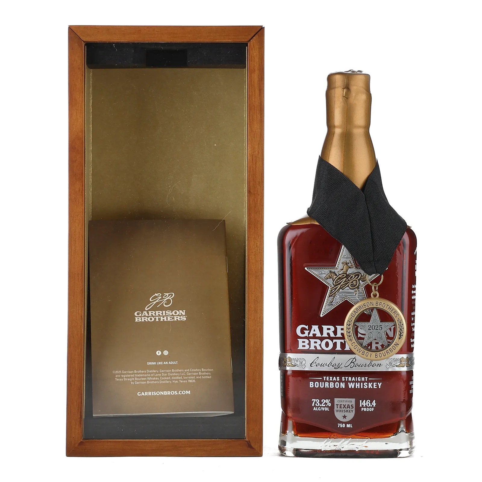 Garrison Brothers Cowboy Bourbon 6 Year Old, New Charred Oak Cask, Batch No. HAZMAT, 73.2% whisky bottle