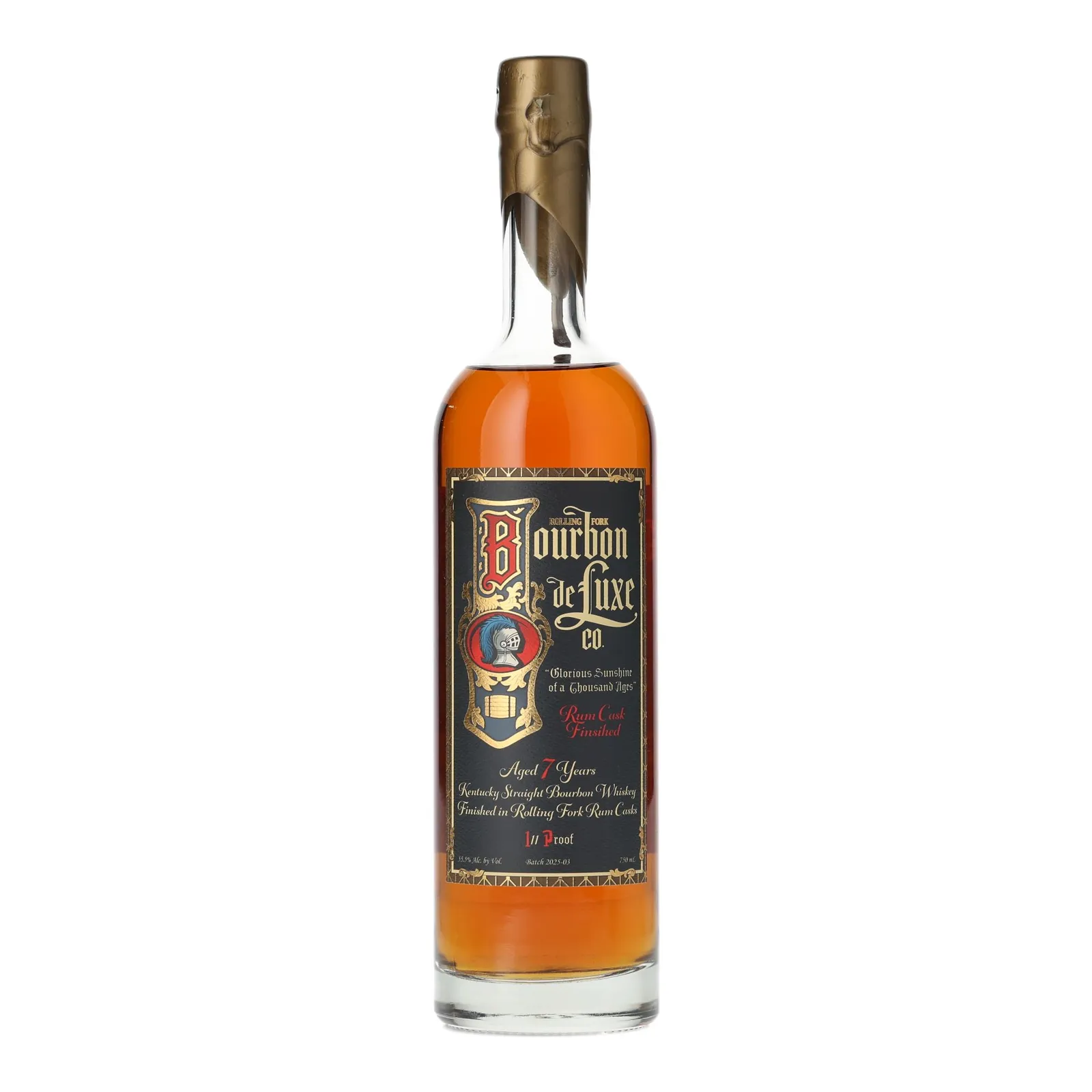 Bourbon de Luxe 7 Year Old, Rum Cask, Rolling Fork Spirits, 55.5% whisky bottle