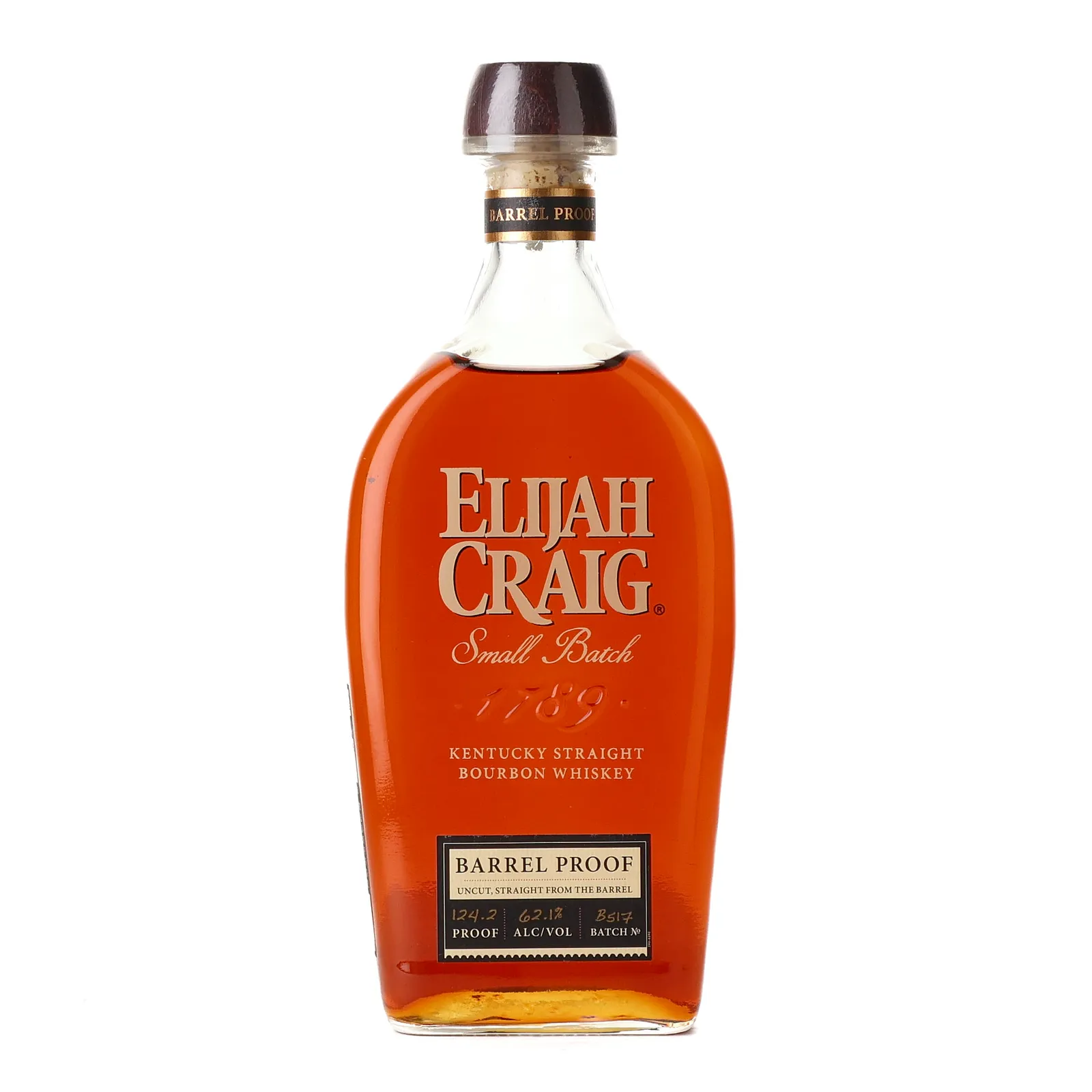 Elijah Craig Small Batch No. Barrel Proof 12 Year Old, Batch No. B517, 2017, 62.1% whisky bottle