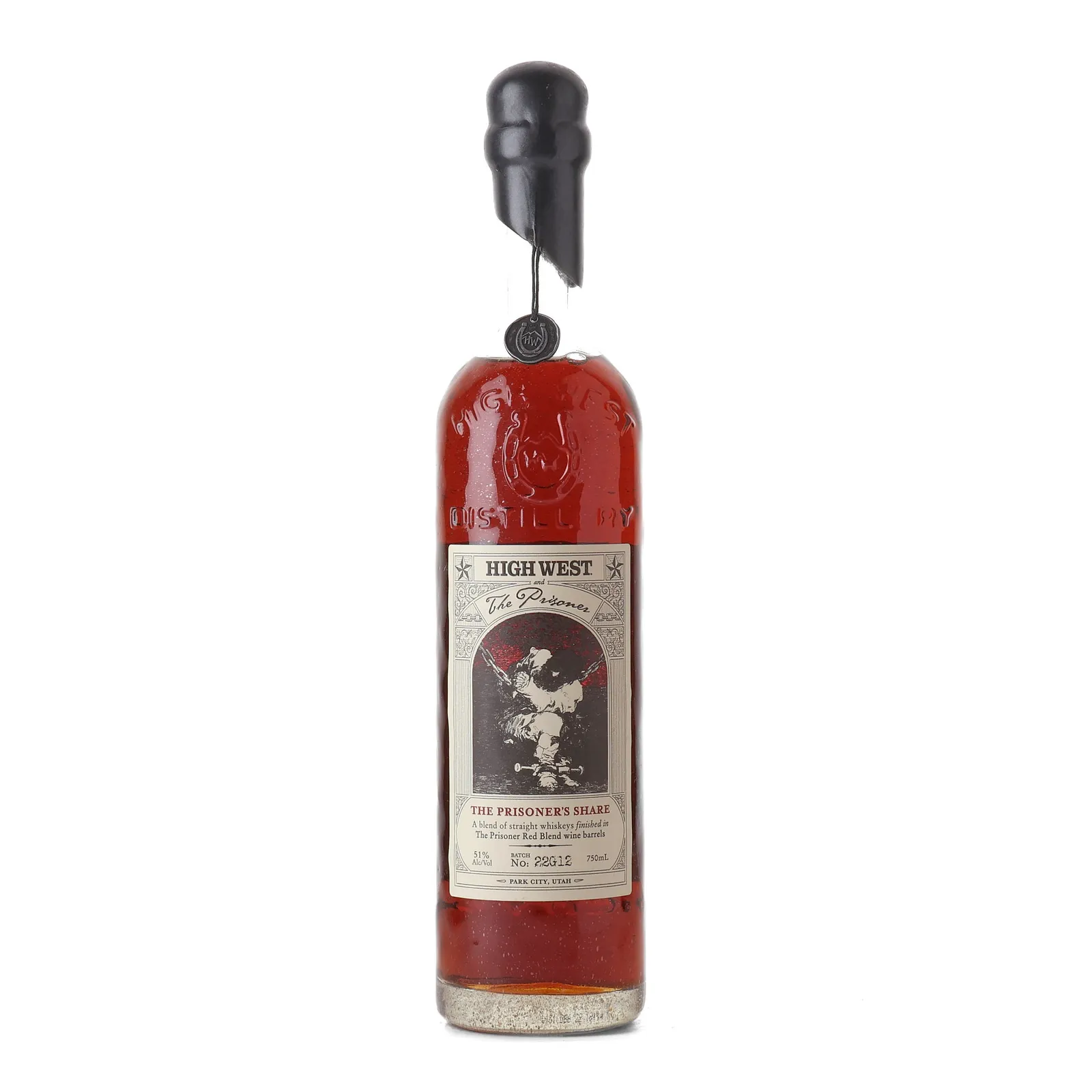 High West The Prisoner's Share, Wine Cask, 22G12, 2022, 51% whisky bottle