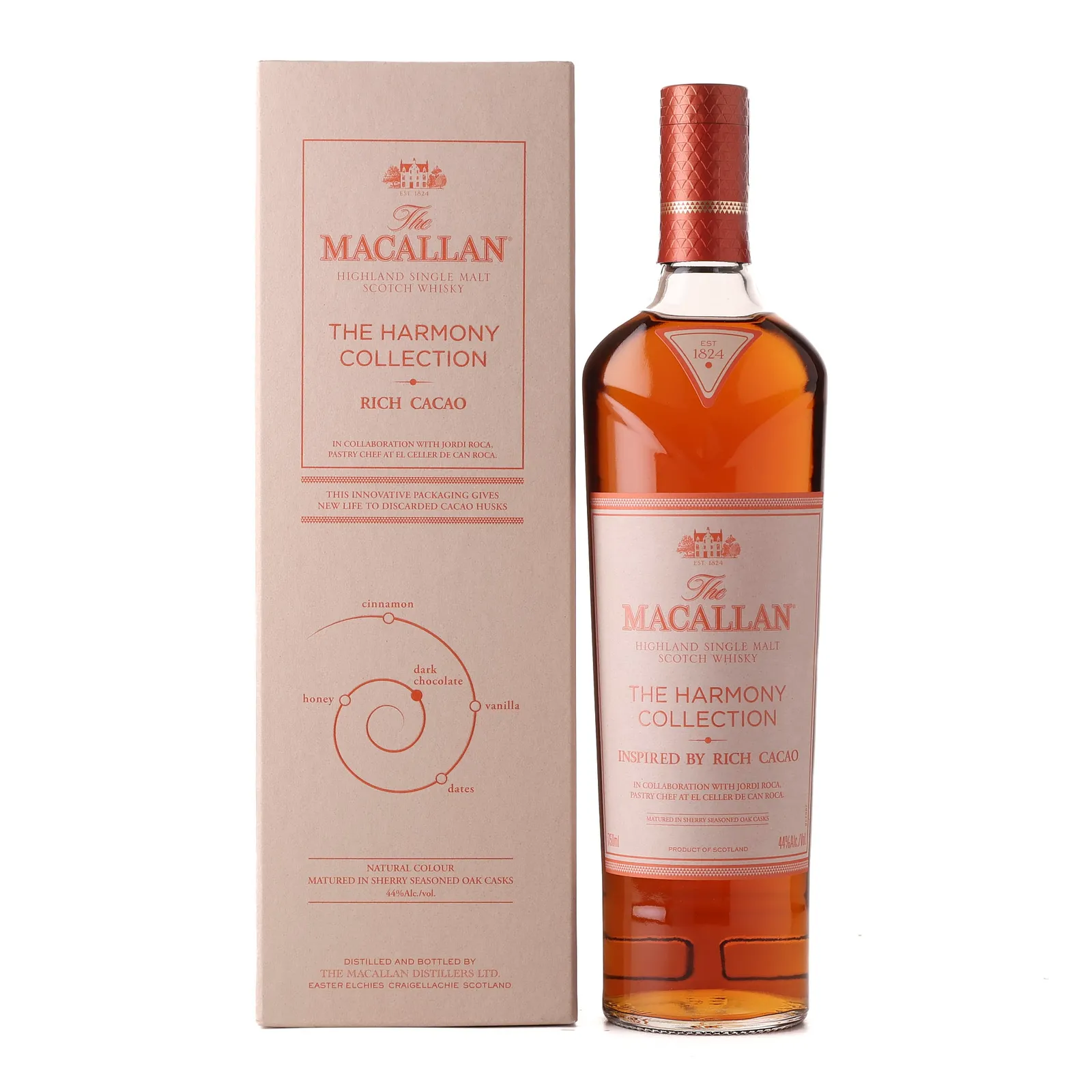Macallan The Harmony Collection Rich Cacao, Sherry Seasoned European & American Oak Cask, 2021, 44% whisky bottle