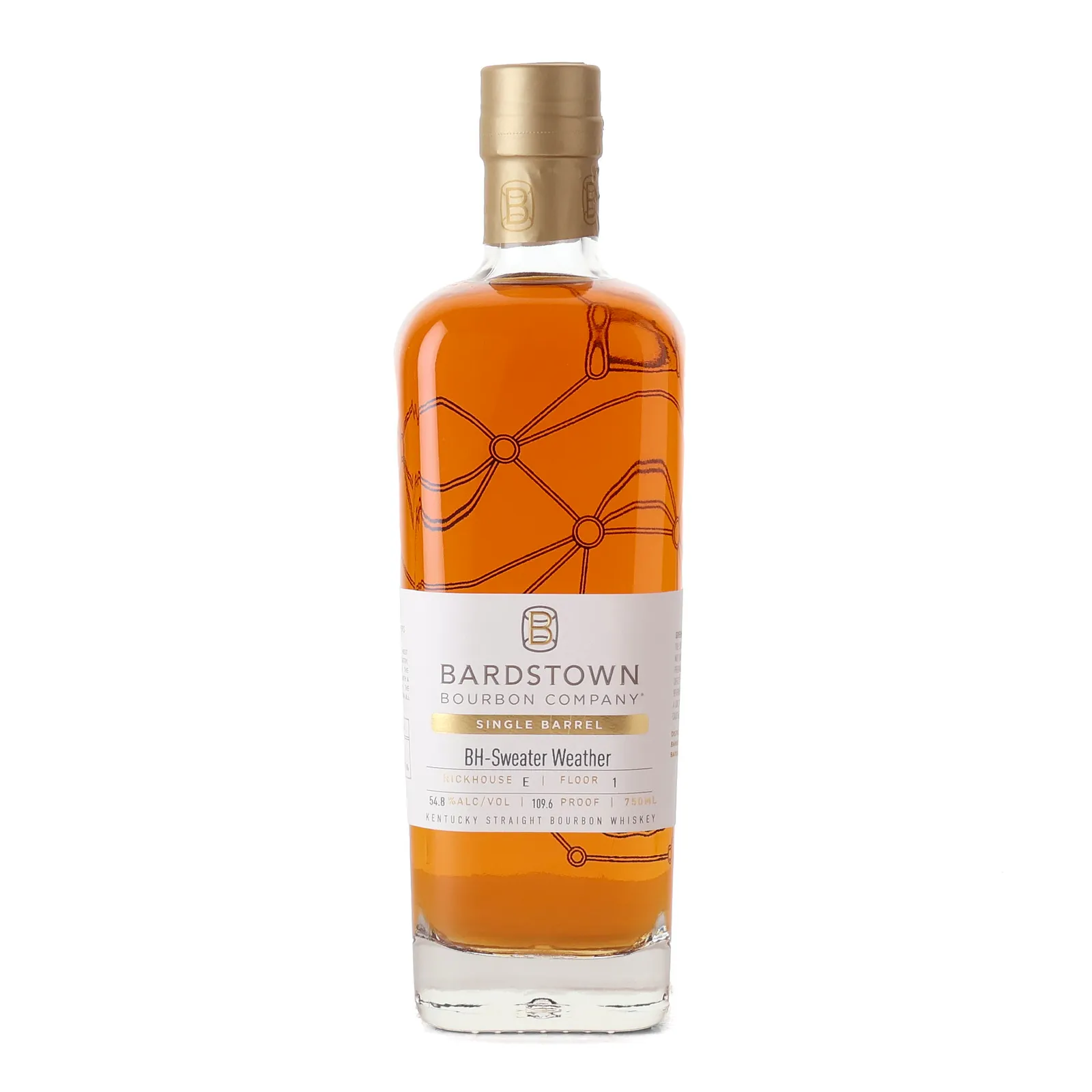 Bardstown Bourbon Company Private Barrel Selection 'Sweater Weather' 6 Year Old, New Charred Oak Cask, Pick No. BH-Sweater Weather, 54.8% whisky bottle