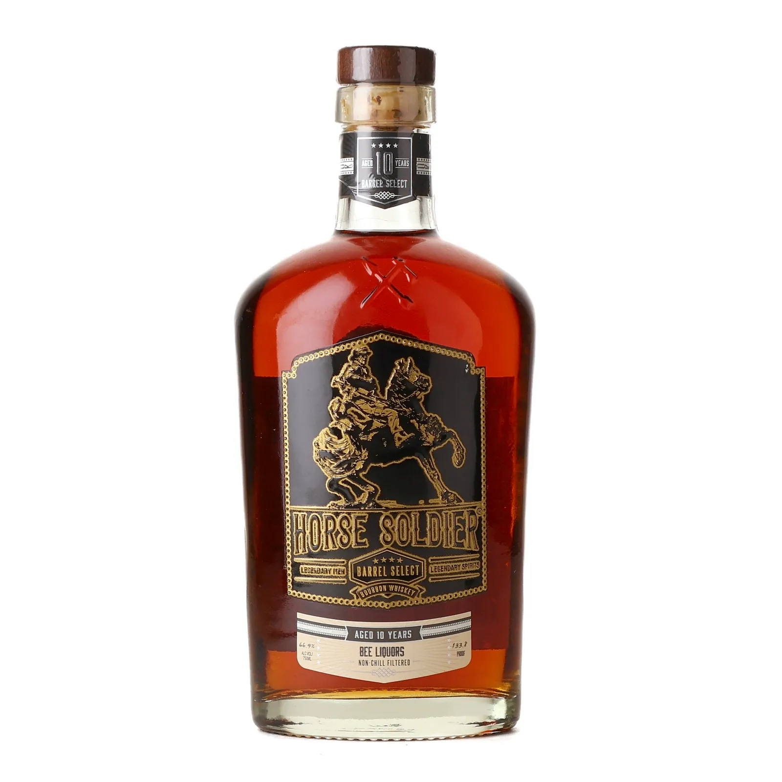 Horse Soldier Bourbon 'Bee Liquors' Private Barrel Selection 10 Year Old, New Charred Oak Cask, 66.9% whisky bottle