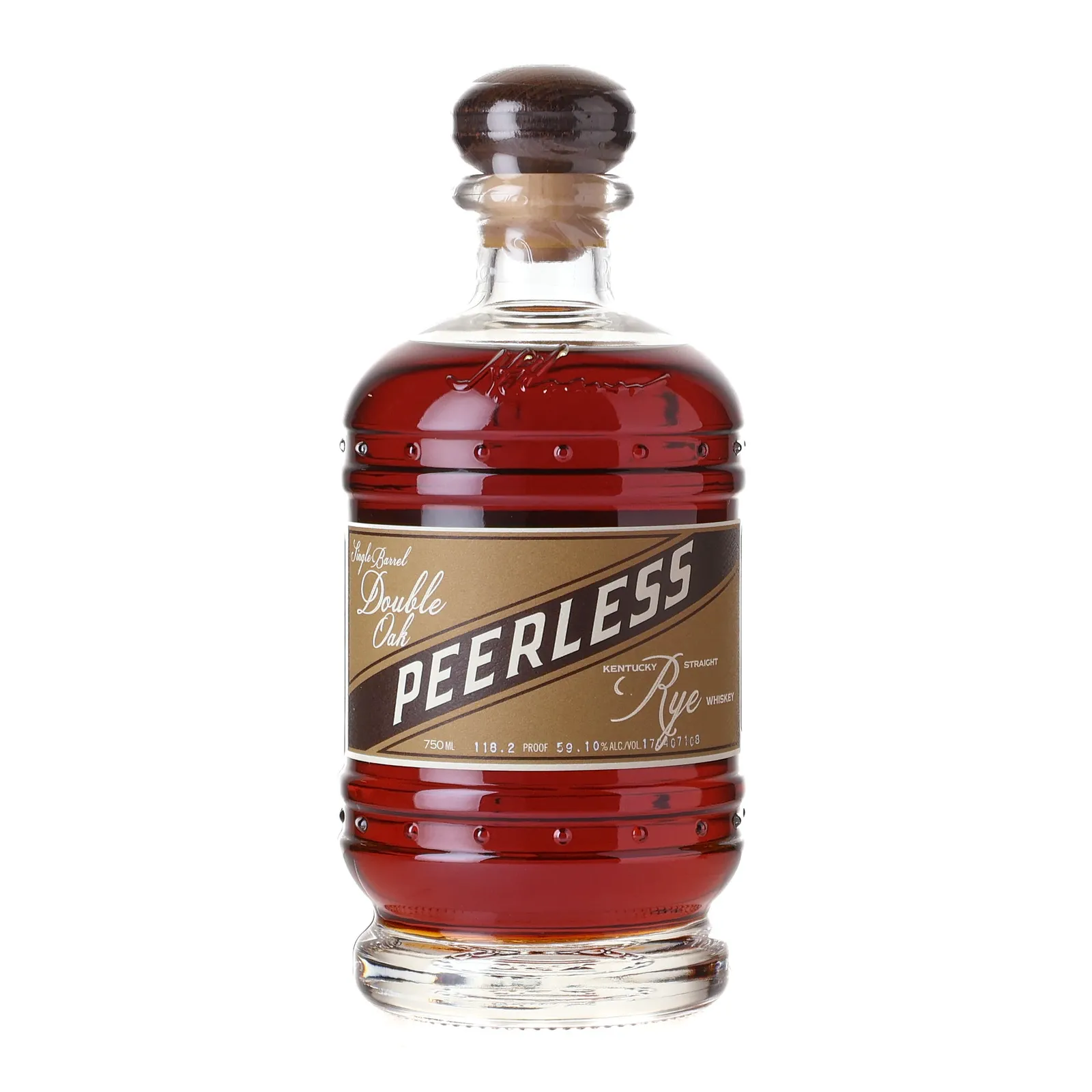 Peerless Double Oak Rye, 59.1% whisky bottle