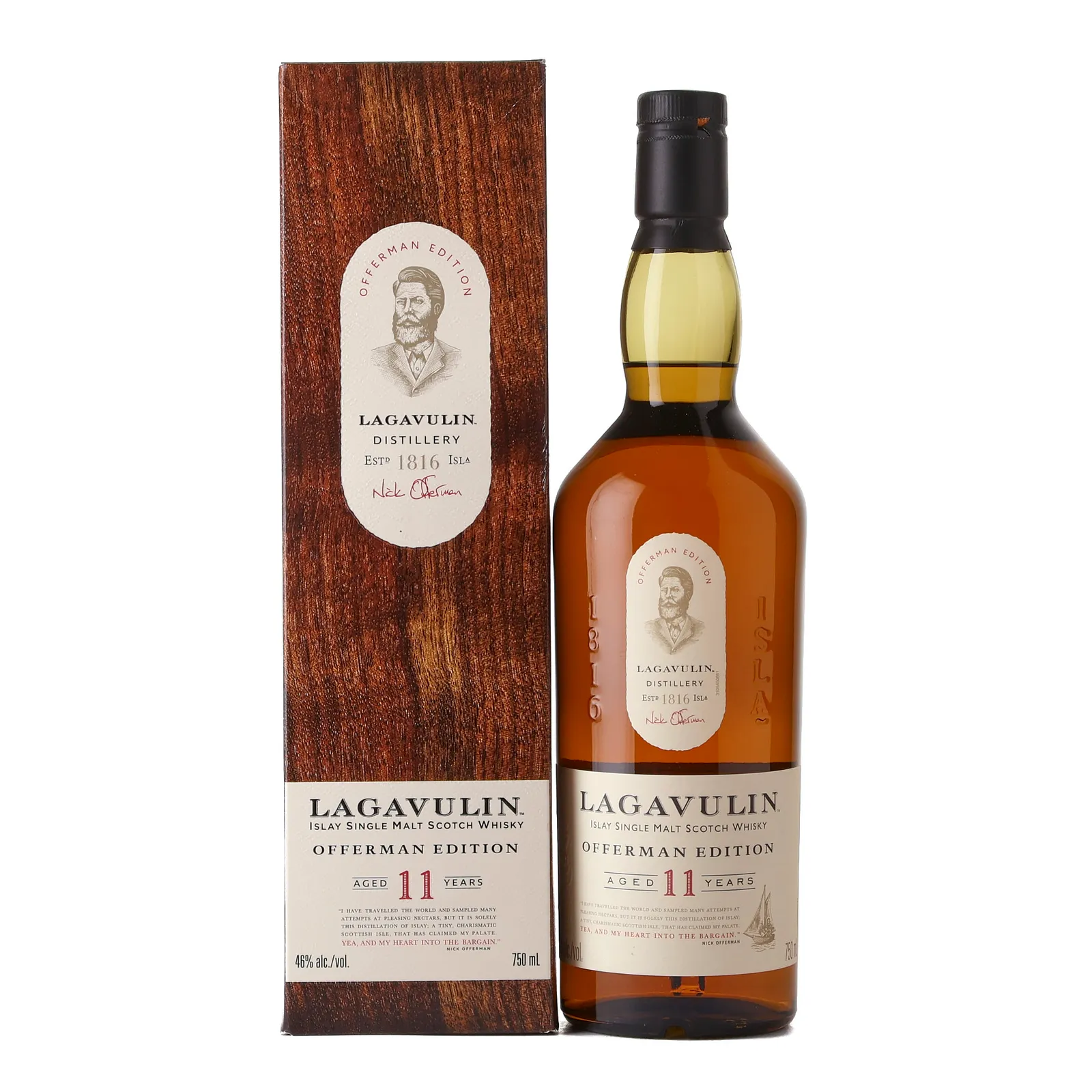 Lagavulin 11 Year Offerman Edition Single Malt Scotch, Bourbon Cask, 2019, 46% whisky bottle