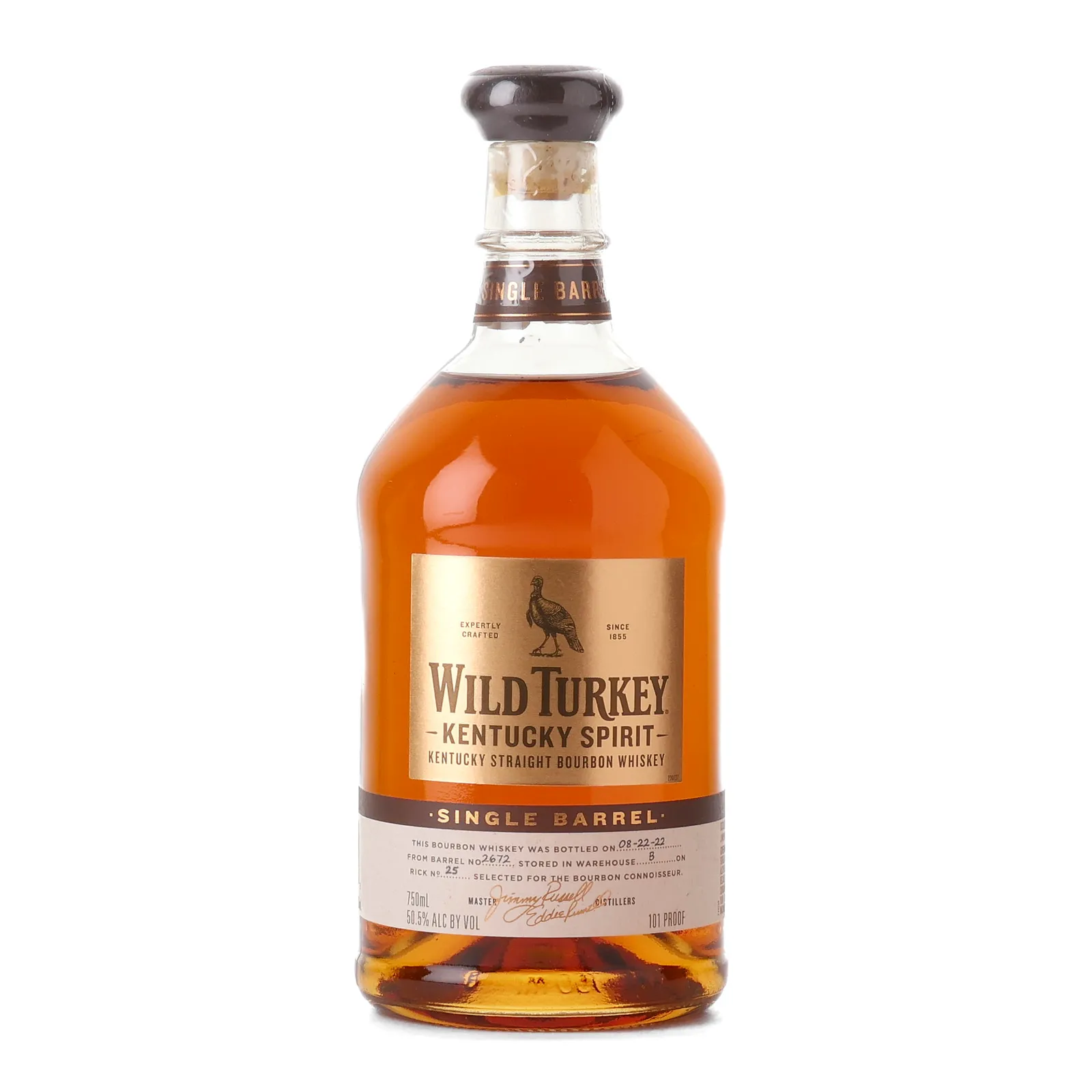 Wild Turkey Kentucky Spirit Single Barrel, Cask #2672, 2022, 50.5% whisky bottle