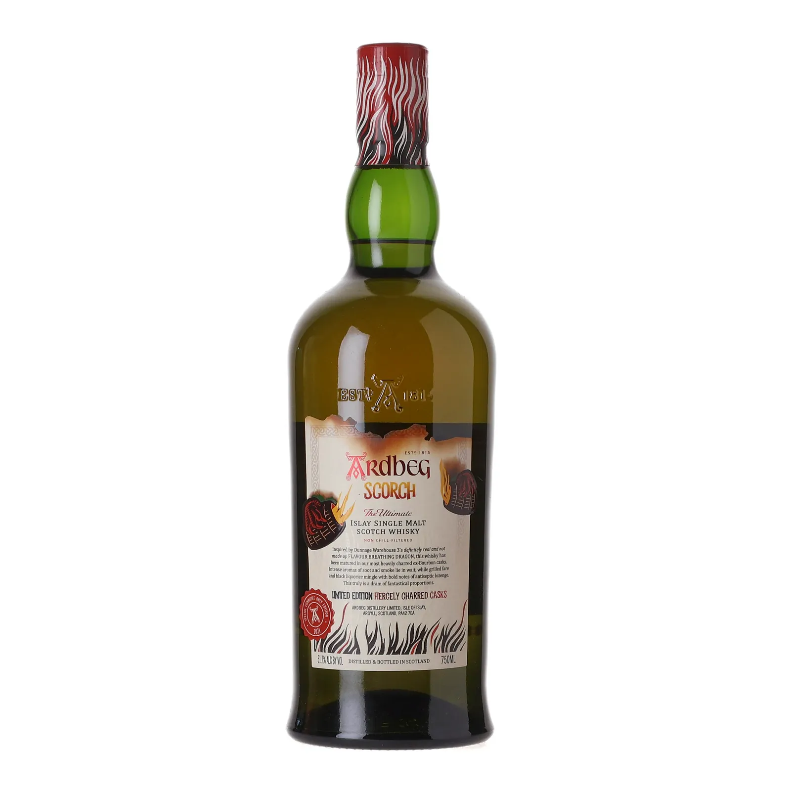 Ardbeg Scorch Committee Release, 2021, 51.7% whisky bottle