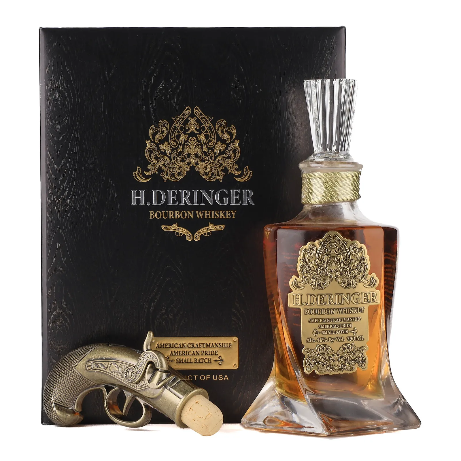 H. Deringer Small Batch No. Bourbon, 46% whisky bottle
