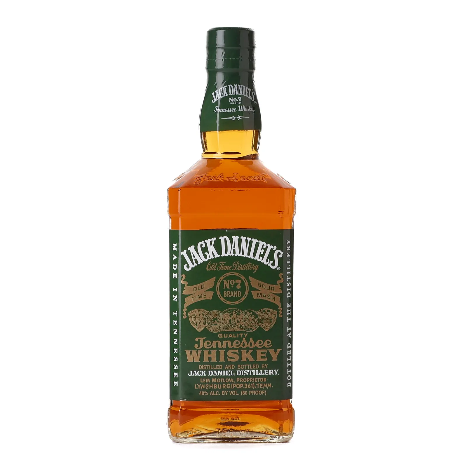 Jack Daniel's Old Time Sour Mash, 40% whisky bottle