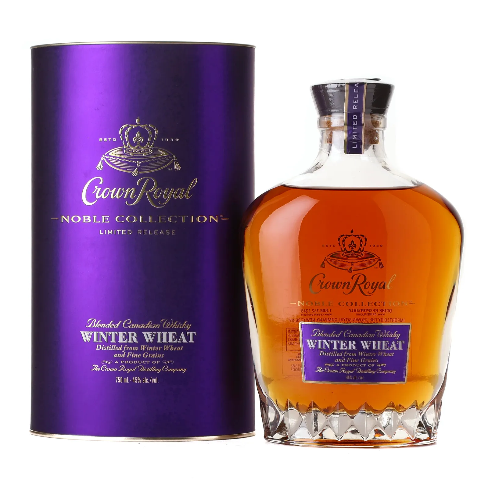 Crown Royal Noble Collection Winter Wheat, American White Oak Cask, 45% whisky bottle