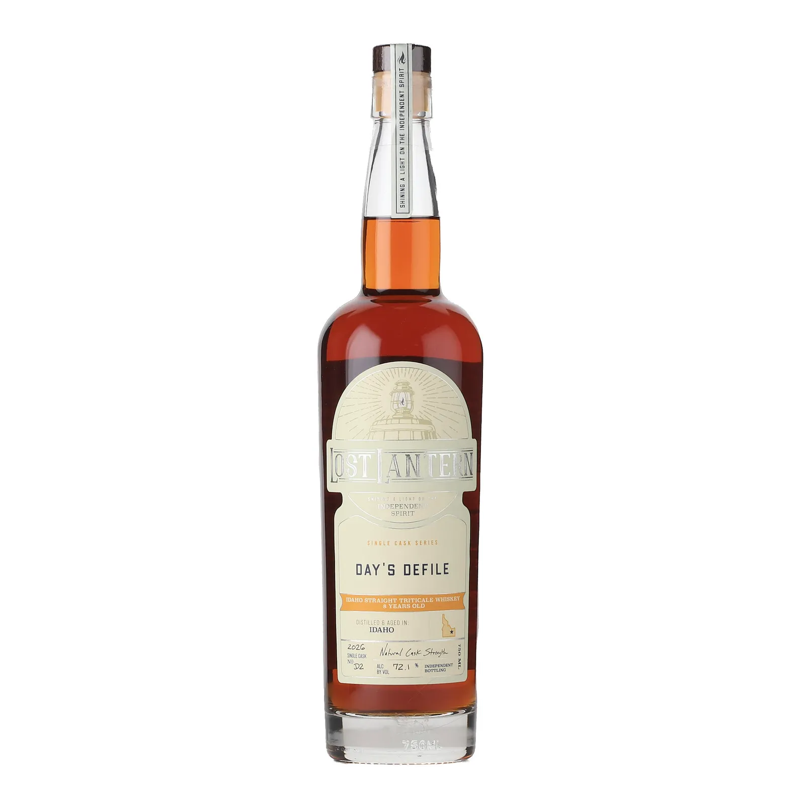 Day's Defile 8 Year Old, Barrel Cask, Cask #D2, 2026, Lost Lantern, 72.1% whisky bottle