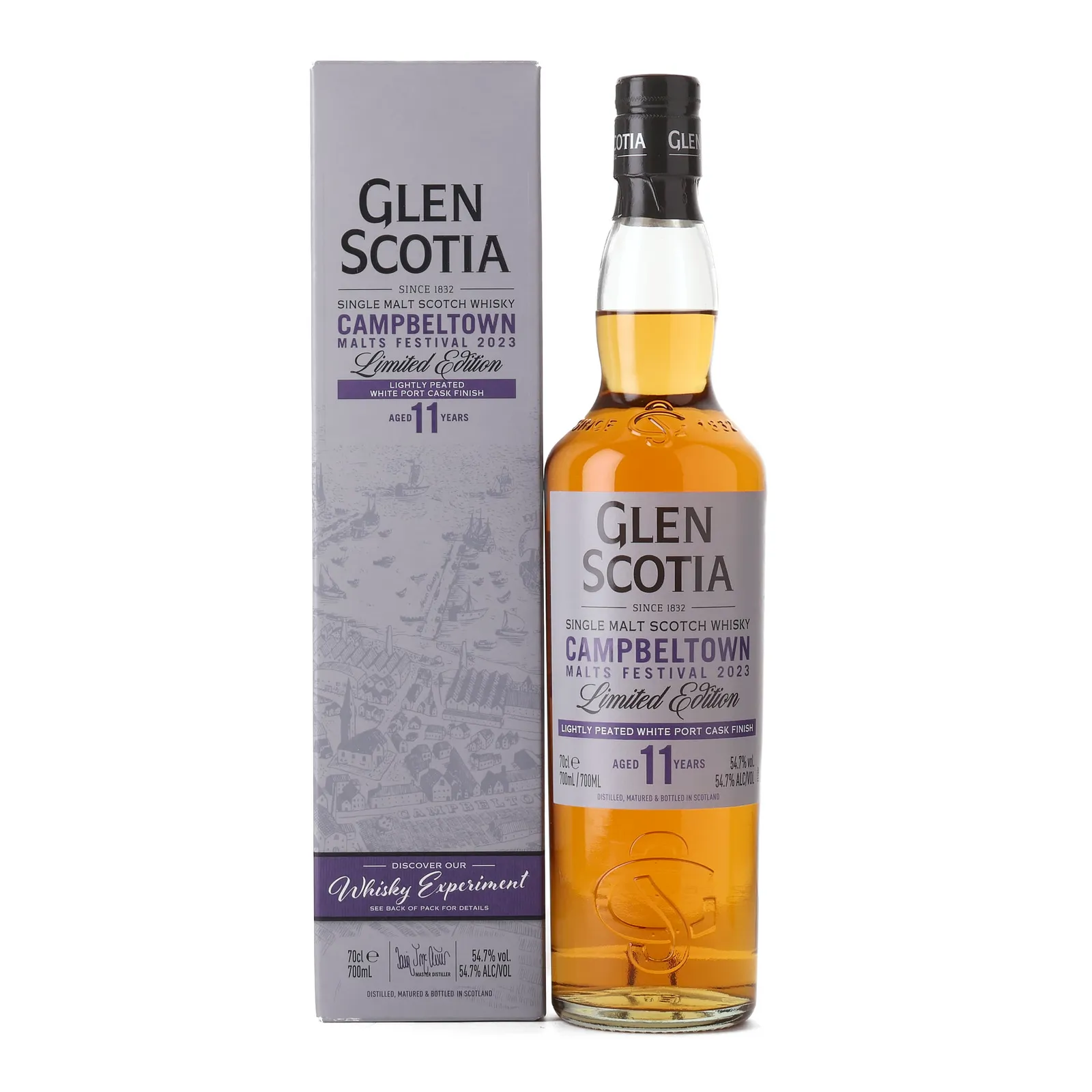 Glen Scotia Campbeltown Malts Festival 11 Year Old, Bourbon & White Port Cask, 2023, 54.7% whisky bottle