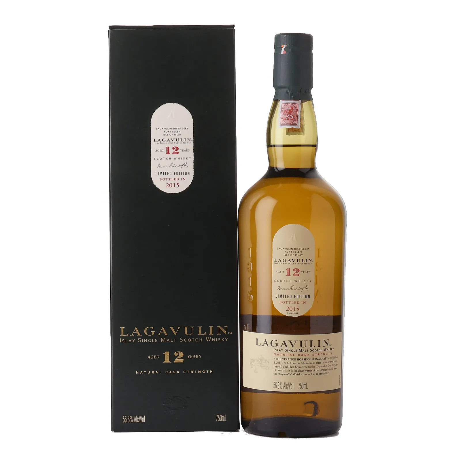 Lagavulin 12 Year Old, 2015, 56.8% whisky bottle