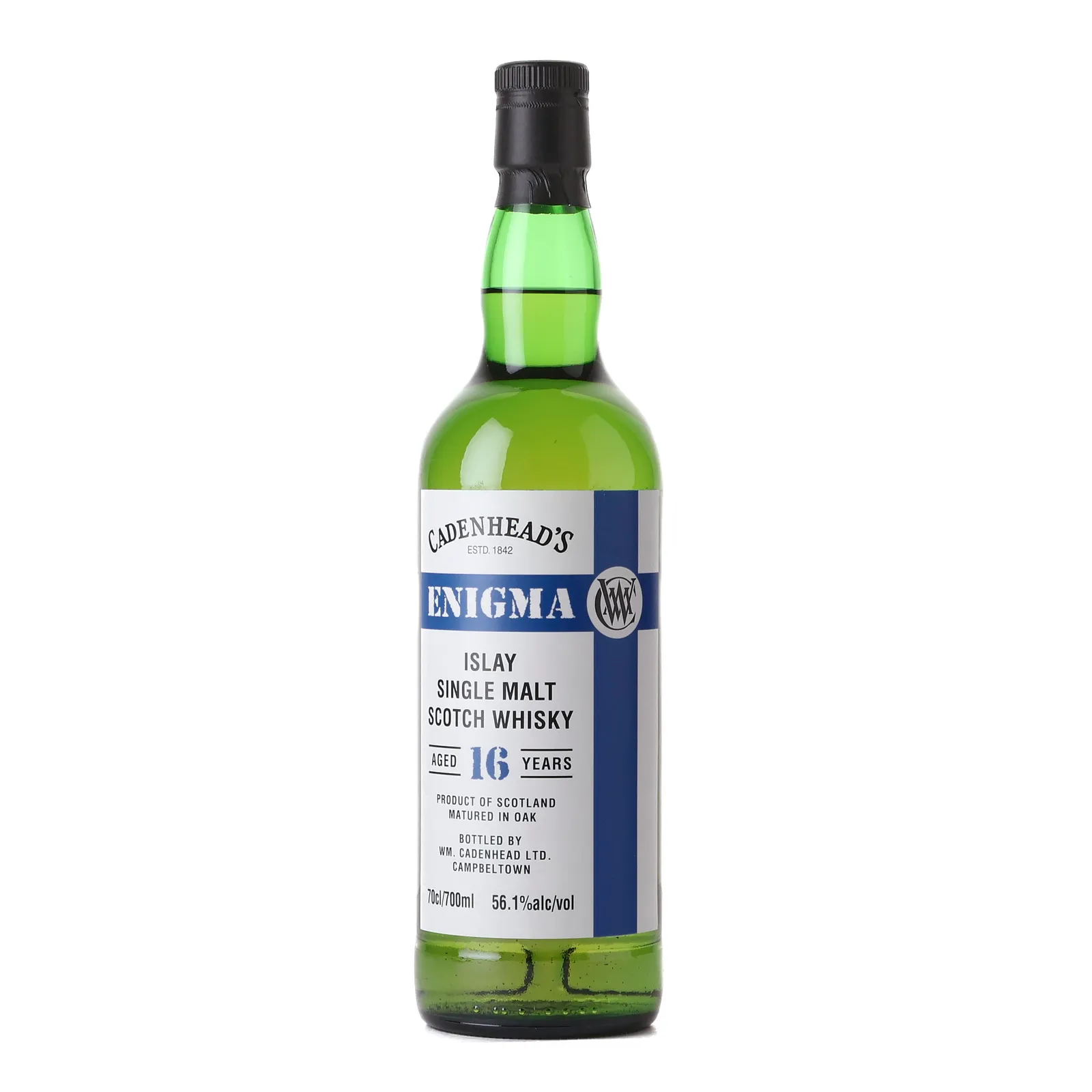 Enigma 16 Year Old, Bourbon Cask, 2008, Cadenhead's, 56.1% whisky bottle