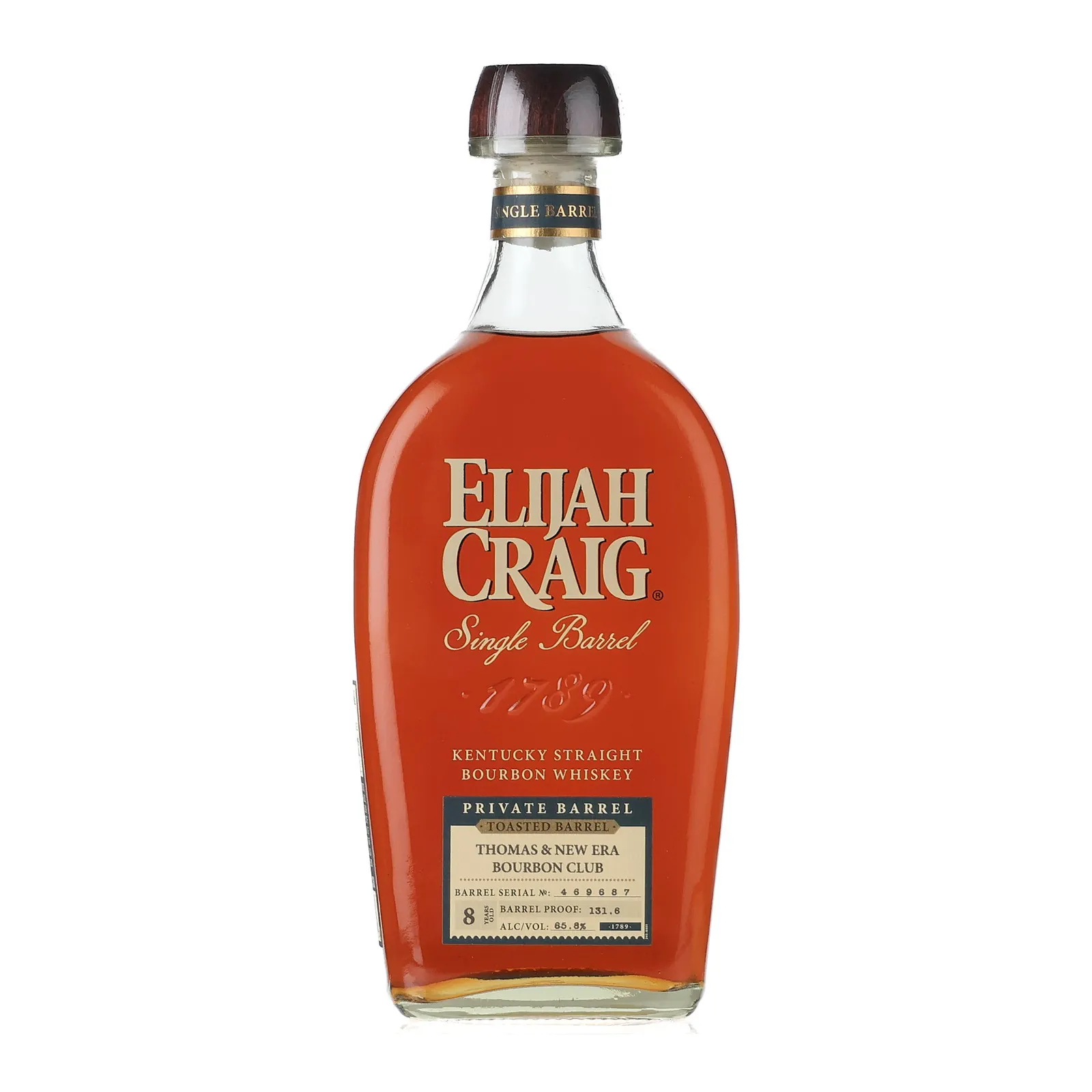 Elijah Craig Private Barrel Toasted Barrel 8 Year Old, Toasted Oak Cask, Cask #469687, 65.8% whisky bottle
