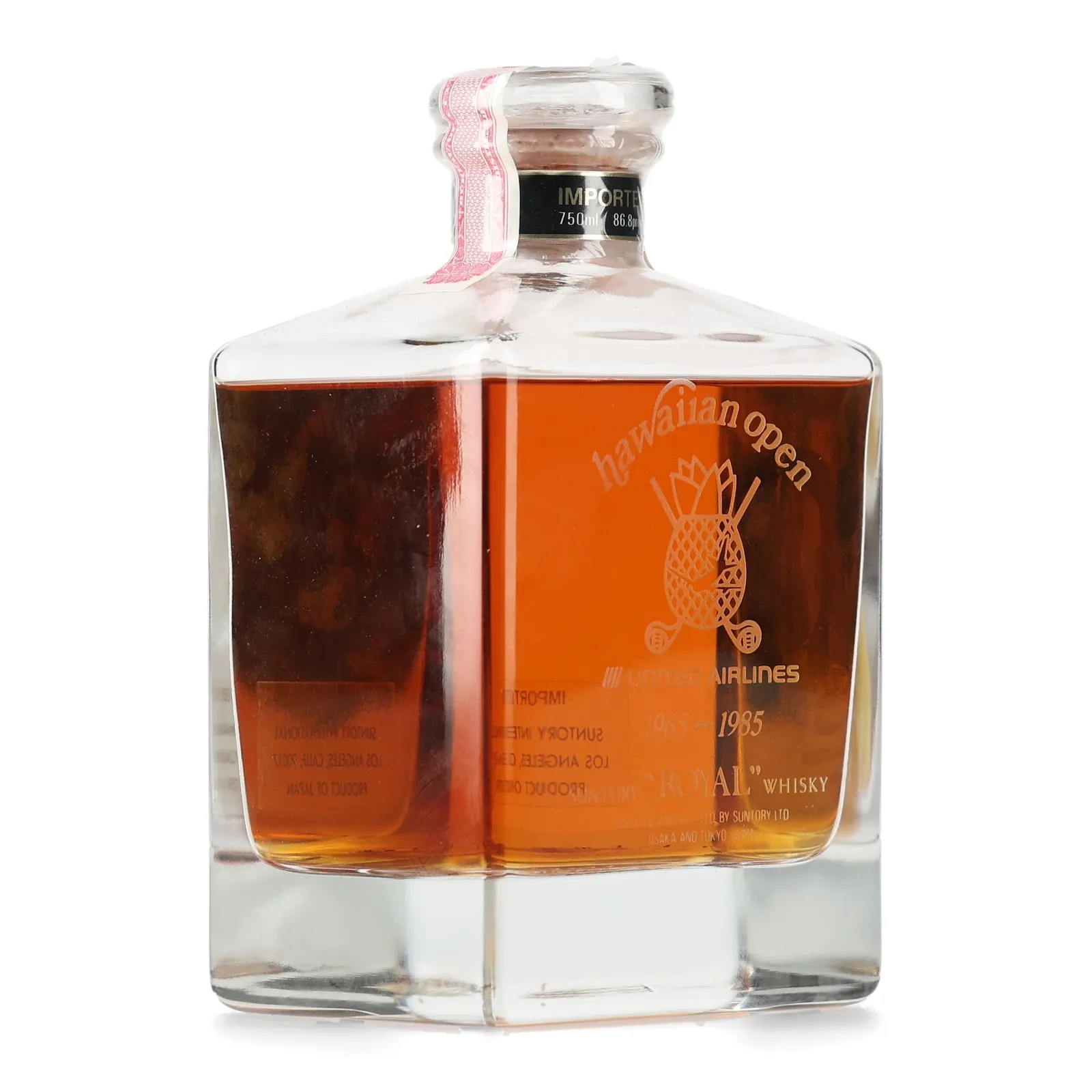 Suntory Royal Hawaiian Open, 1985, 43.4% whisky bottle
