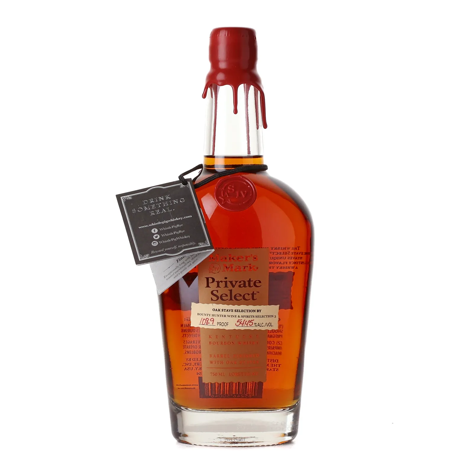 Maker's Mark Private Select 'Bounty Hunter', Oak Cask, Selection 3, 54.5% whisky bottle