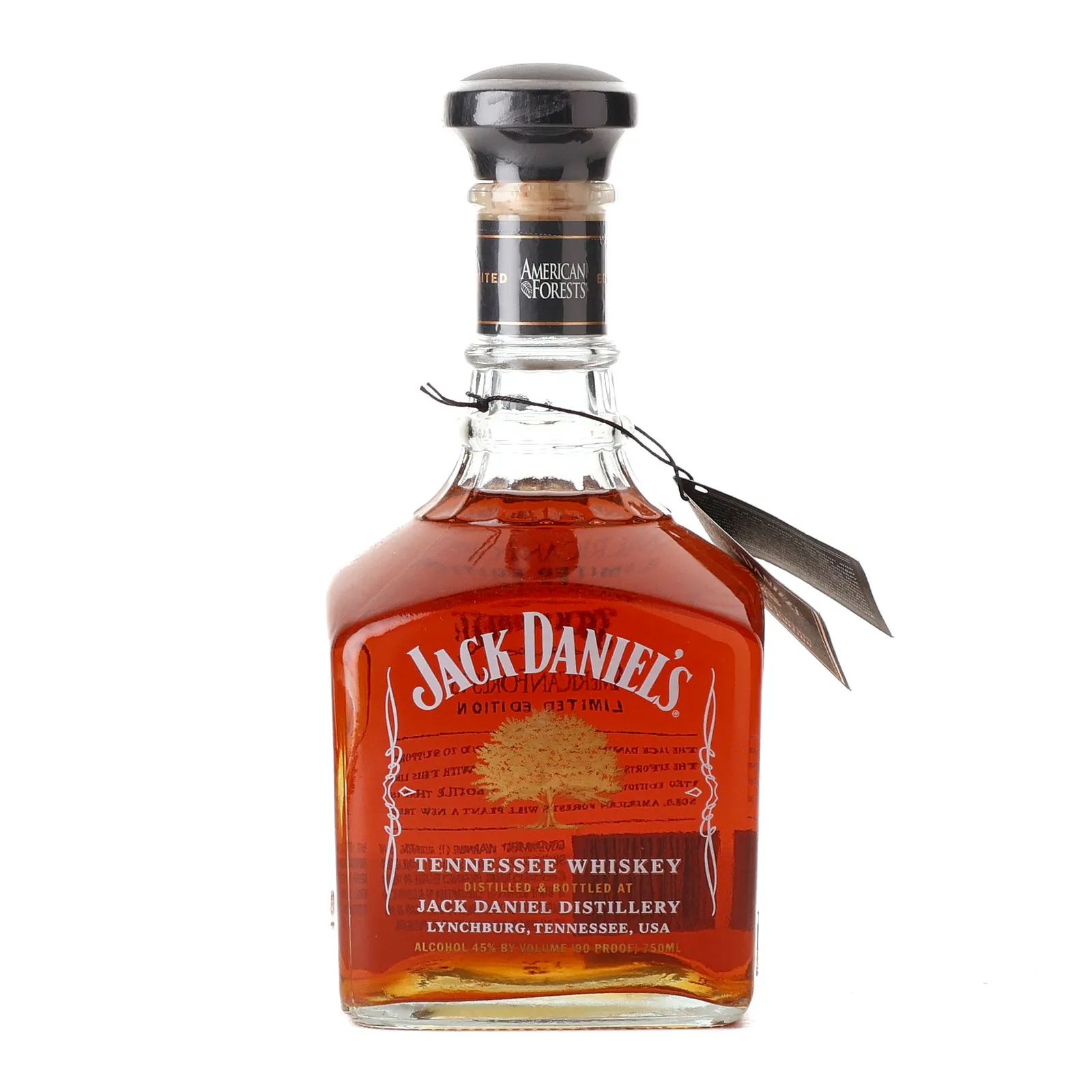 Jack Daniel's American Forest Tennessee Whiskey, 45% whisky bottle