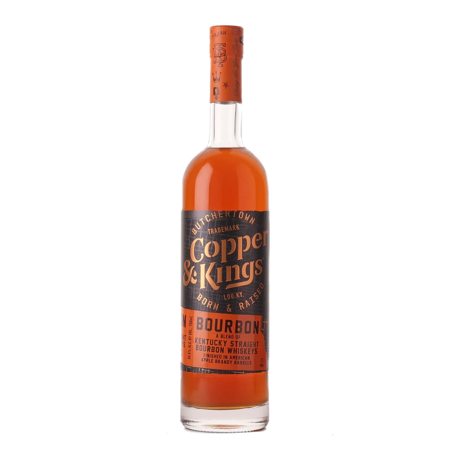 Copper & Kings Apple Brandy Finished Bourbon, American Apple Brandy Cask, 55.5% whisky bottle