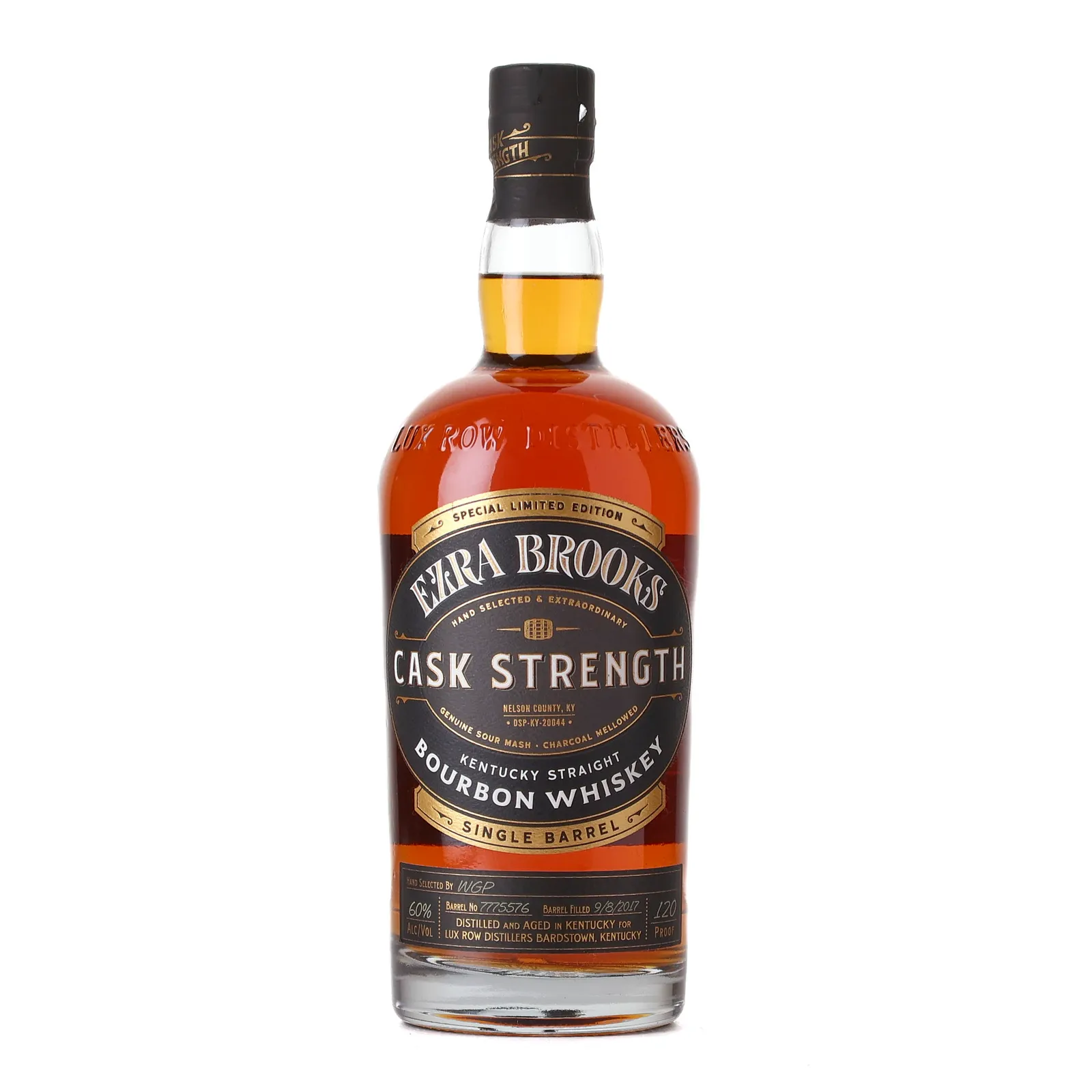 Ezra Brooks Cask Strength Single Barrel, Cask #7775576, 60% whisky bottle