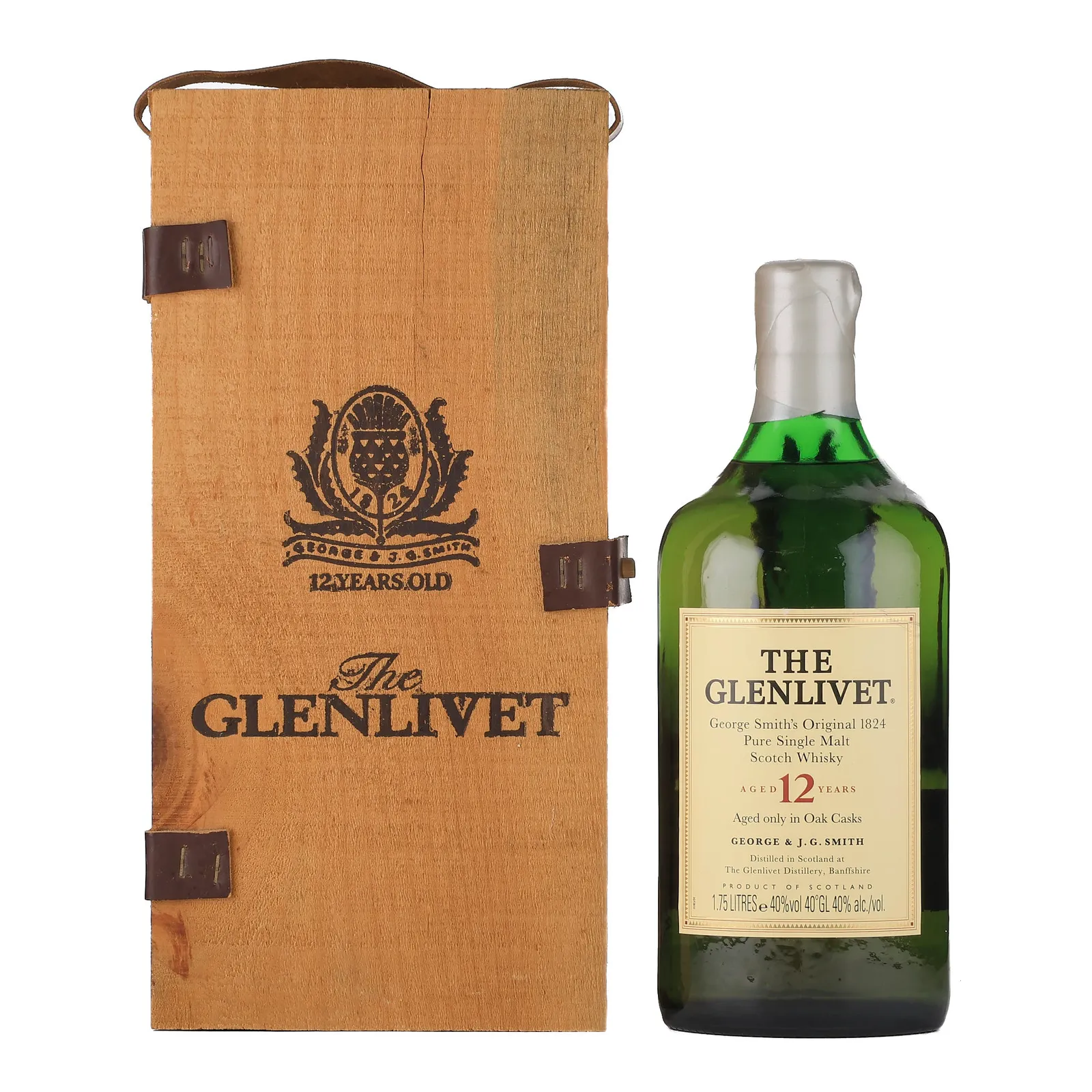 Glenlivet 12 Year Old, Oak Cask, 40%, 1.75L whisky bottle