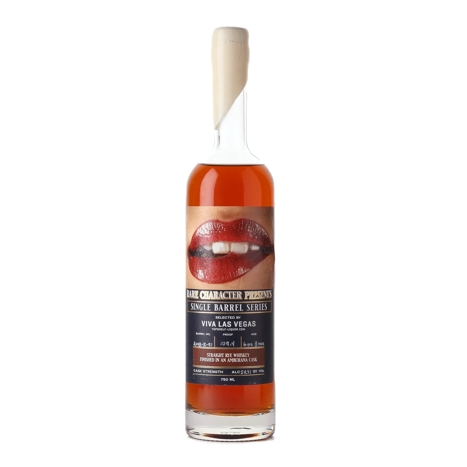 Rare Character Single Barrel Series Viva Las Vegas 6 Year Old, Amburana Cask, Cask #AMB-R-91, Rare Character, 54.71% whisky bottle