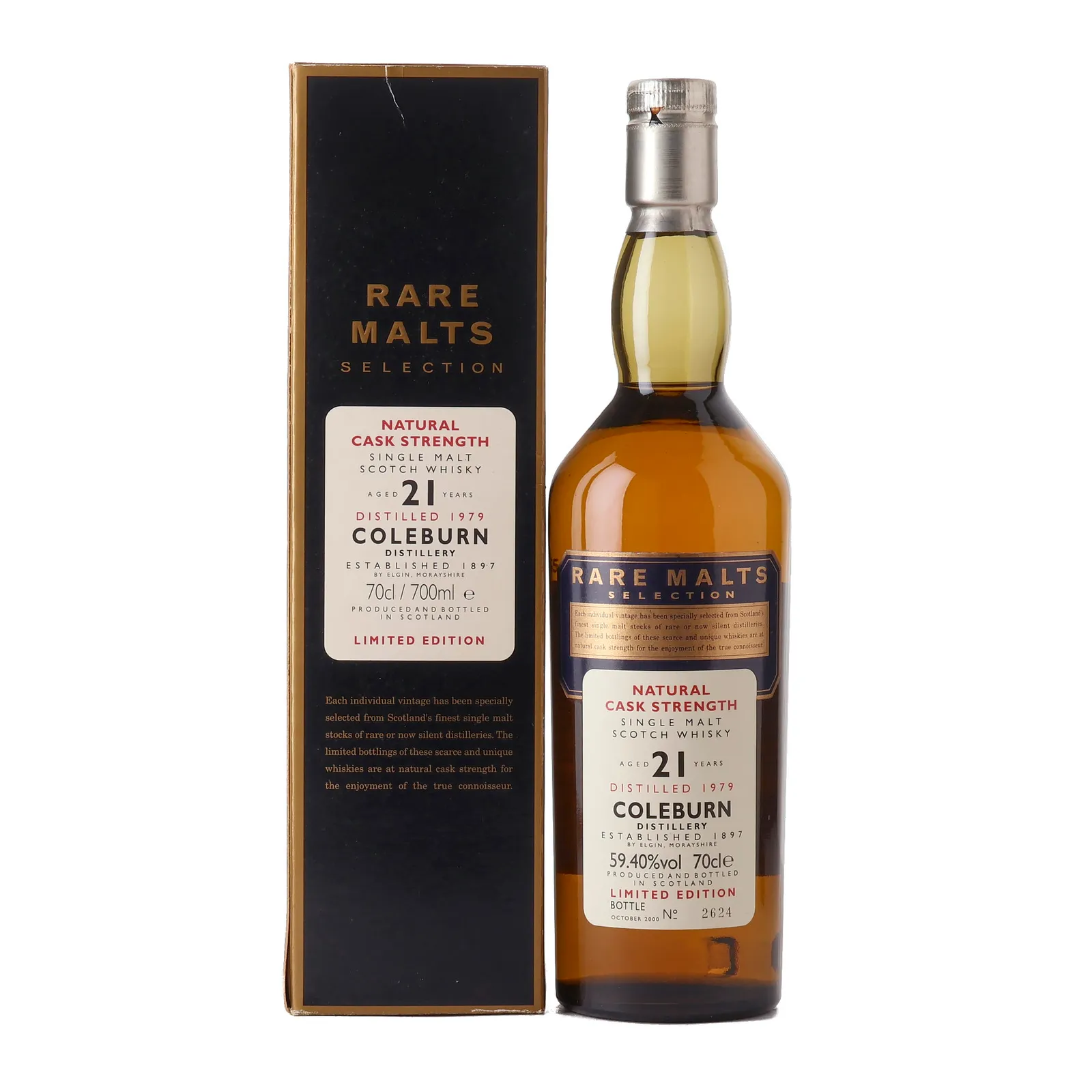 Coleburn Rare Malts Selection 21 Year Old, 2000, 59.4% whisky bottle