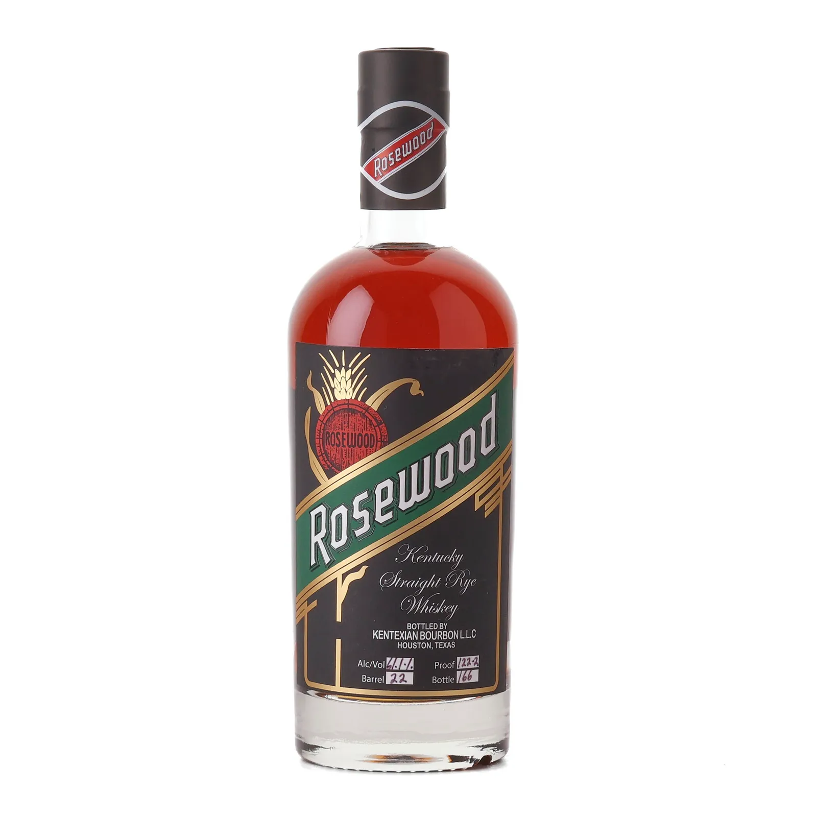 Rosewood Kentucky Straight Rye Whiskey, Cask #22, Kentexian Bourbon LLC, 61.1% whisky bottle
