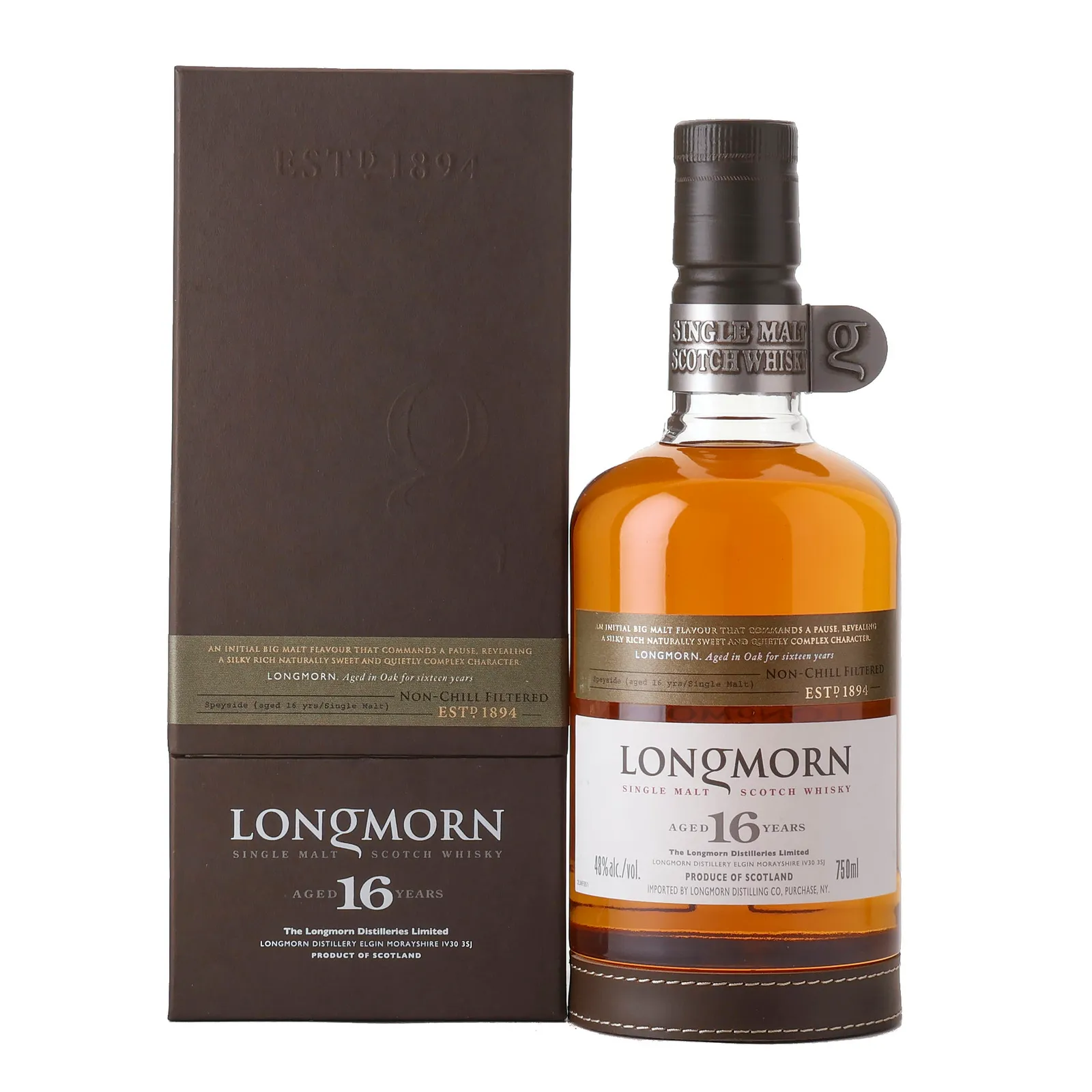 Longmorn 16 Year Old, 48% whisky bottle