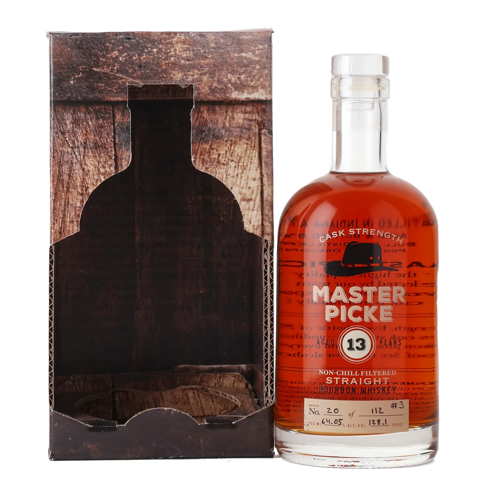 Master Picke Cask Strength Bourbon 13 Year Old, New Charred Oak Cask, Batch No. 3, Master Picke, 64.05% whisky bottle