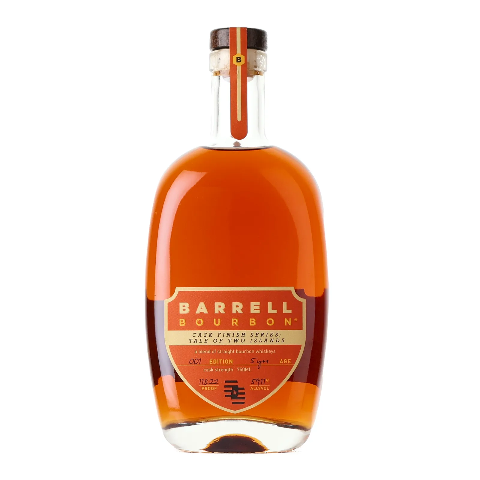 Barrell Craft Spirits Tale of Two Islands 5 Year Old, Islay Whisky & Rum Cask, Edition No. 001, 59.1% whisky bottle