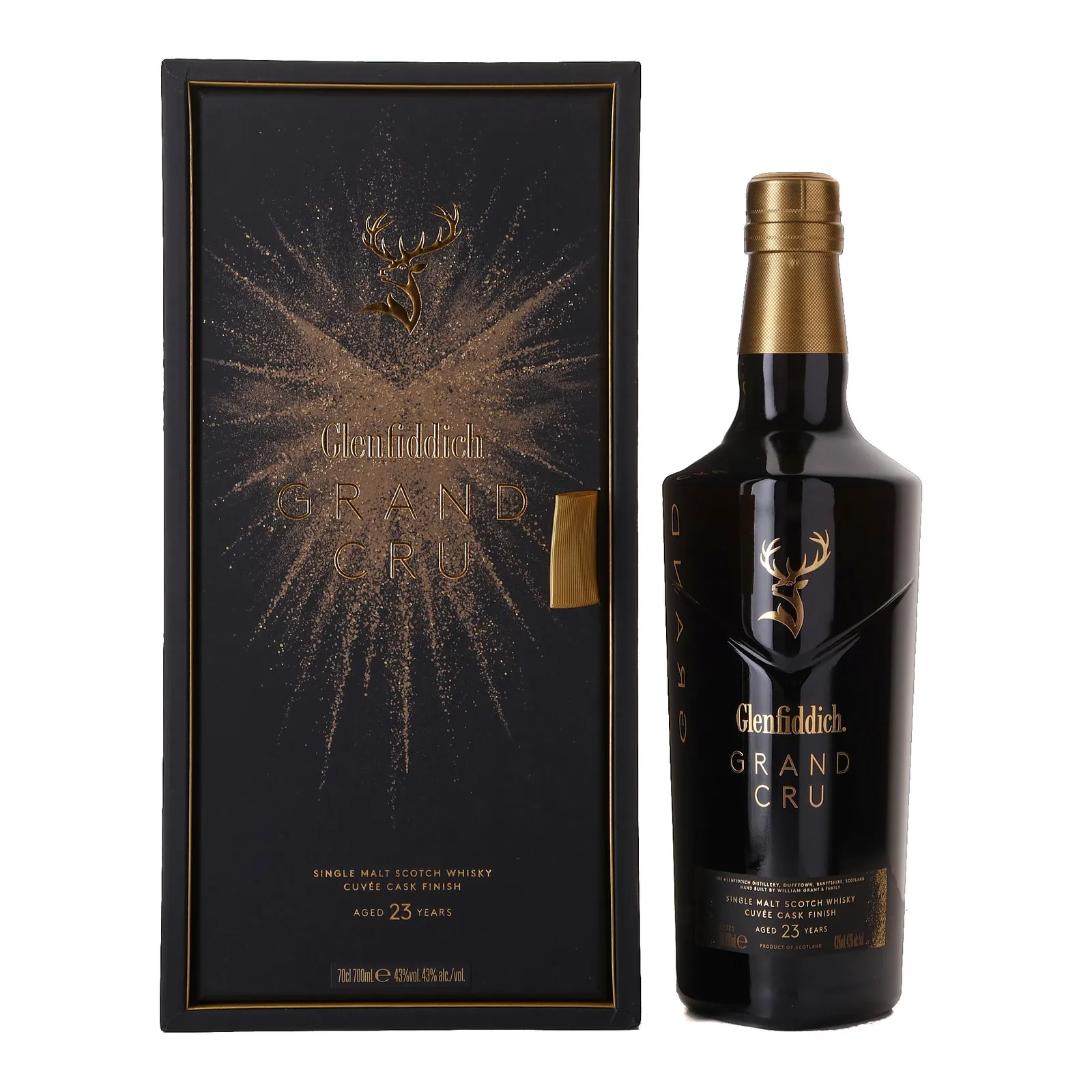 Glenfiddich Grand Cru 23 Year Old, American Oak & European Oak & French Cuvée Cask, 2019, 43% whisky bottle