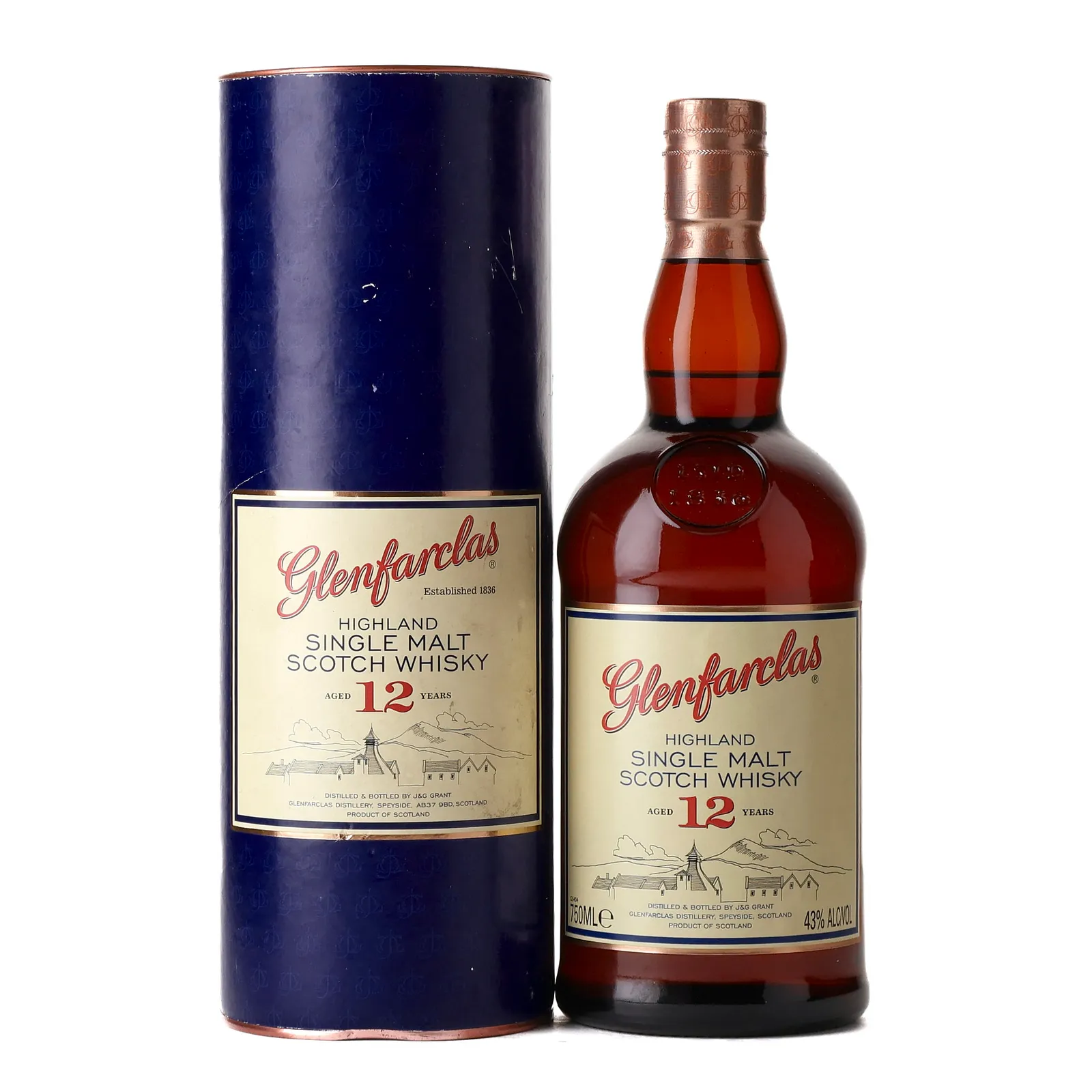 Glenfarclas 12 Year Old, Sherry Cask, 43%, 75cl whisky bottle