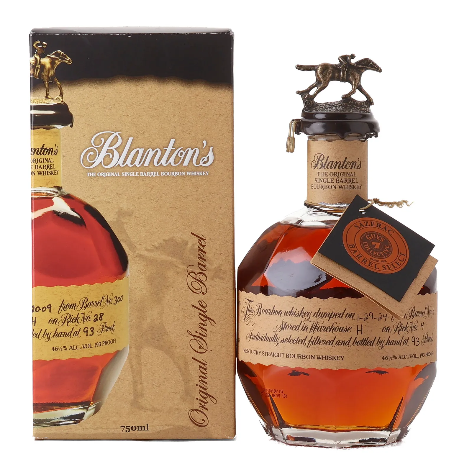 Blanton's '7 Guys Collective' Single Barrel Bourbon, Cask #4, 2024, 46.5% whisky bottle