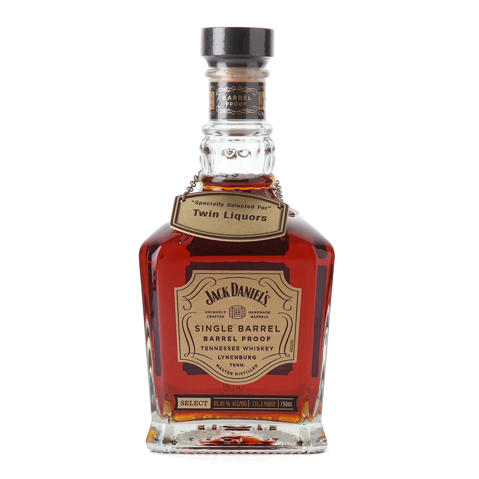Jack Daniel's Single Barrel Barrel Proof Twin Liquors Private Barrel Selection, New Charred Oak Cask, Cask #25-06304, 2025, 65.7% whisky bottle