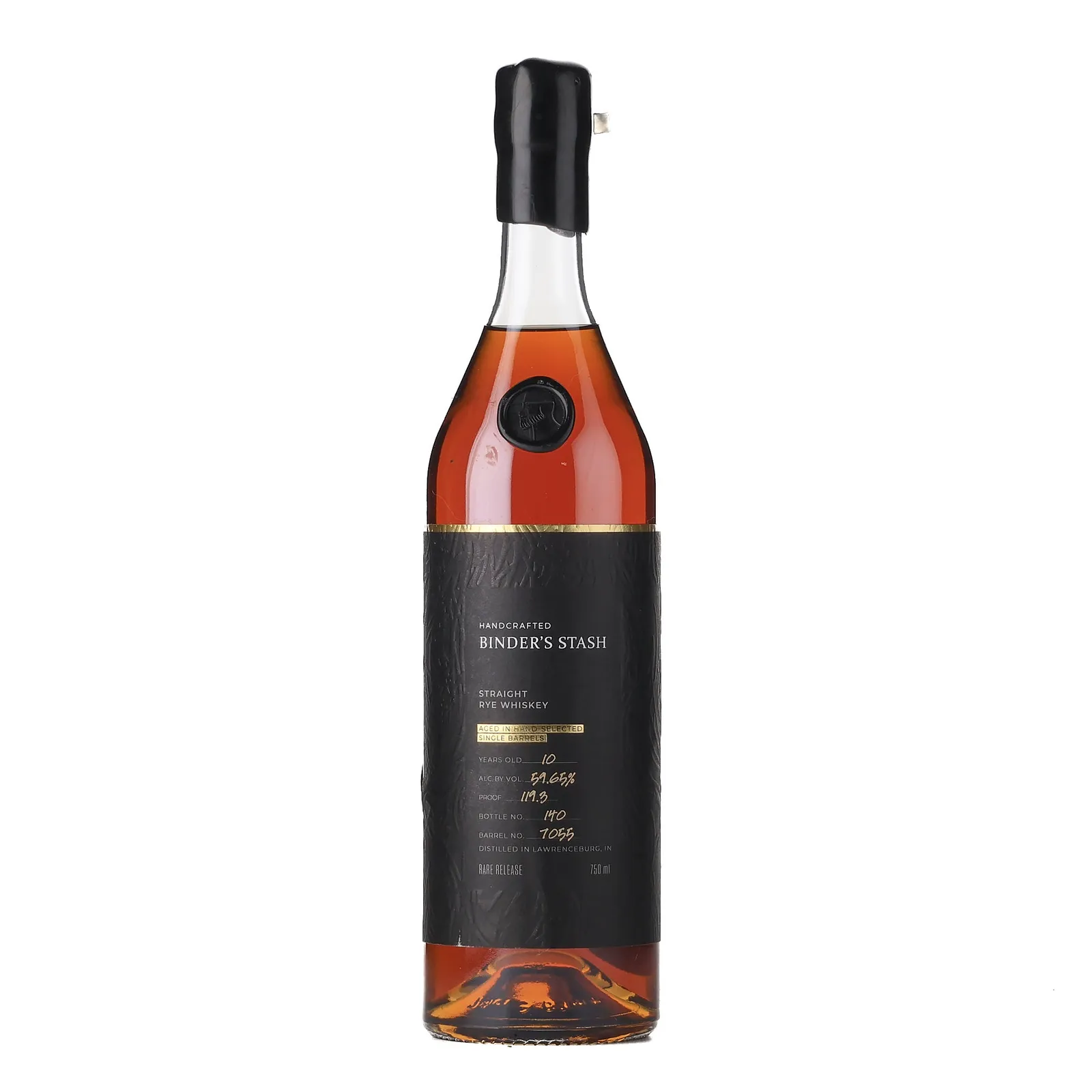 Binder's Stash By The Beard of Zeus Private Barrel Selection 10 Year Old, Cask #7053, 59.6% whisky bottle