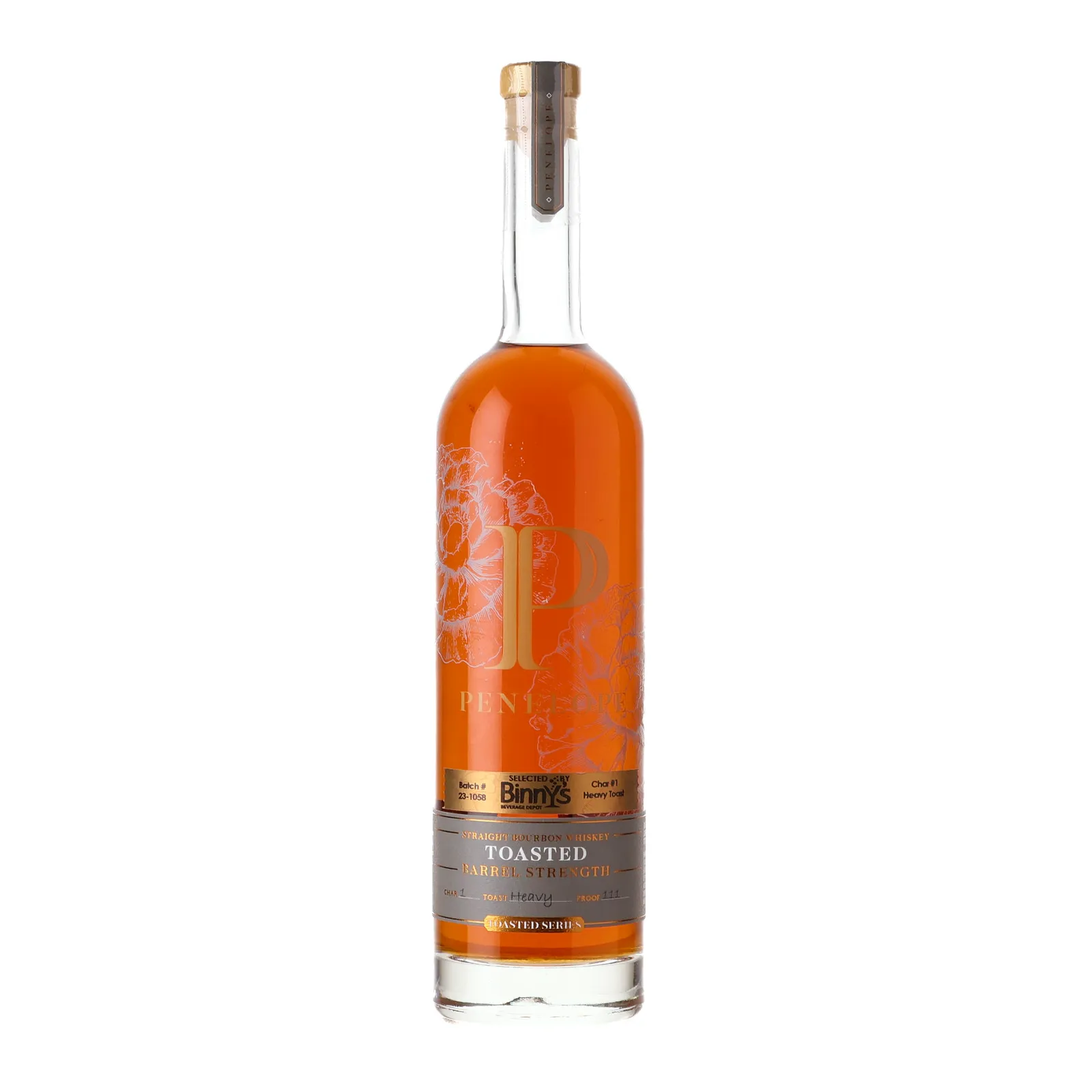 Penelope Toasted Series Barrel Strength 5 Year Old, Toasted Oak Cask, Batch No. 23-1058, 55.5% whisky bottle