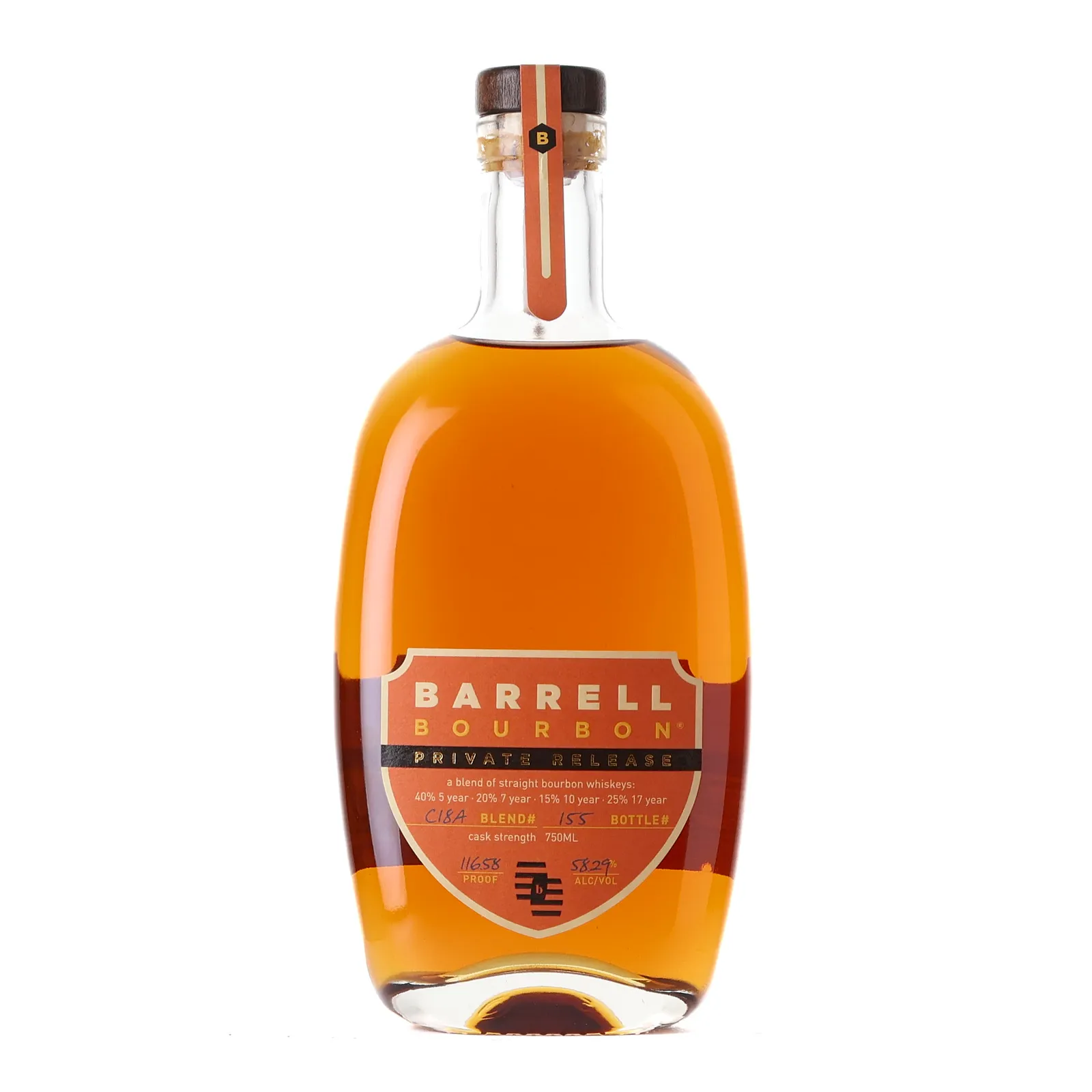 Barrell Craft Spirits Private Release Bourbon, Bourbon Cask, Batch No. C18A, 58.3% whisky bottle