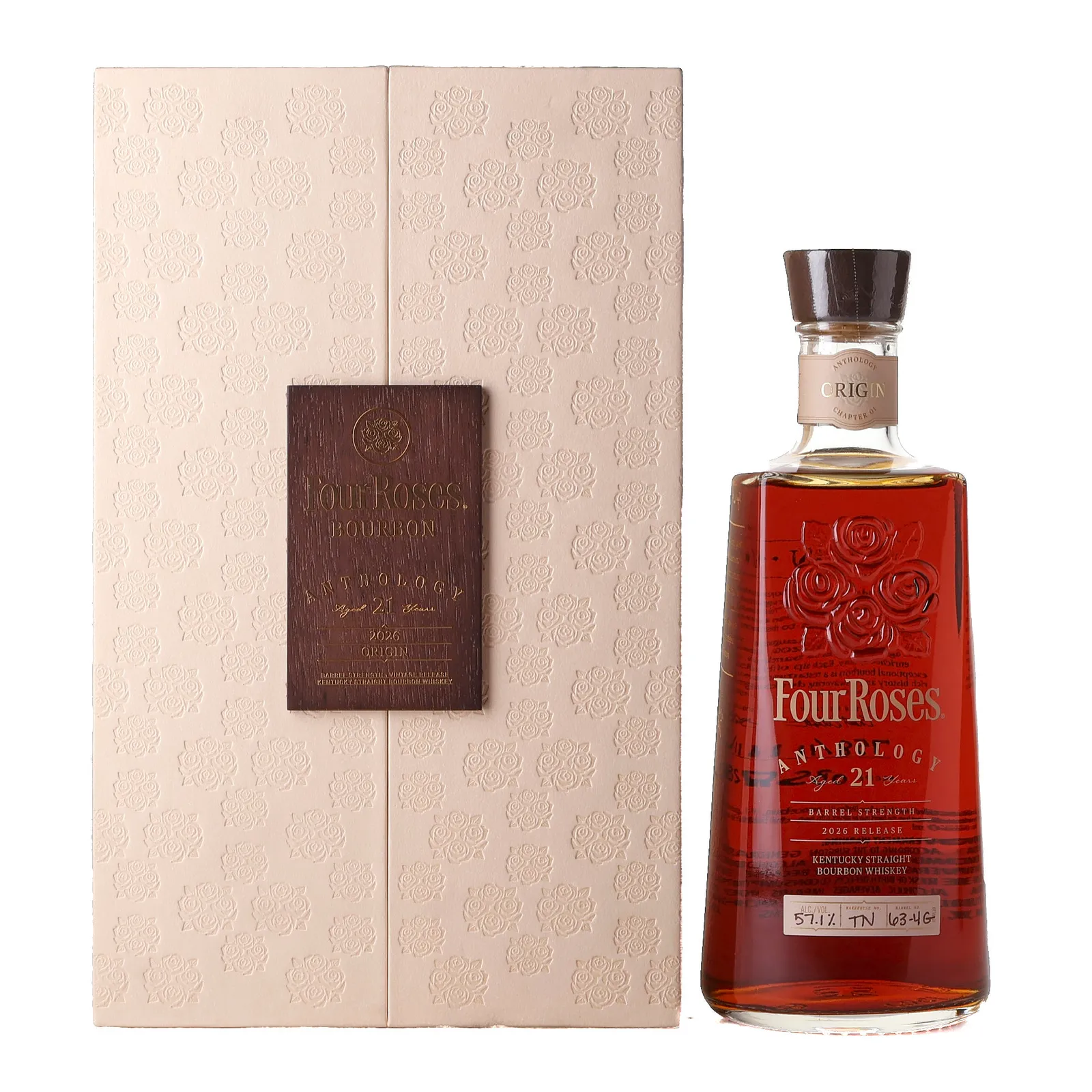 Four Roses Anthology Chapter 1: Origin OBSF 21 Year Old, Cask #63-4G, 2026, 57.1% whisky bottle
