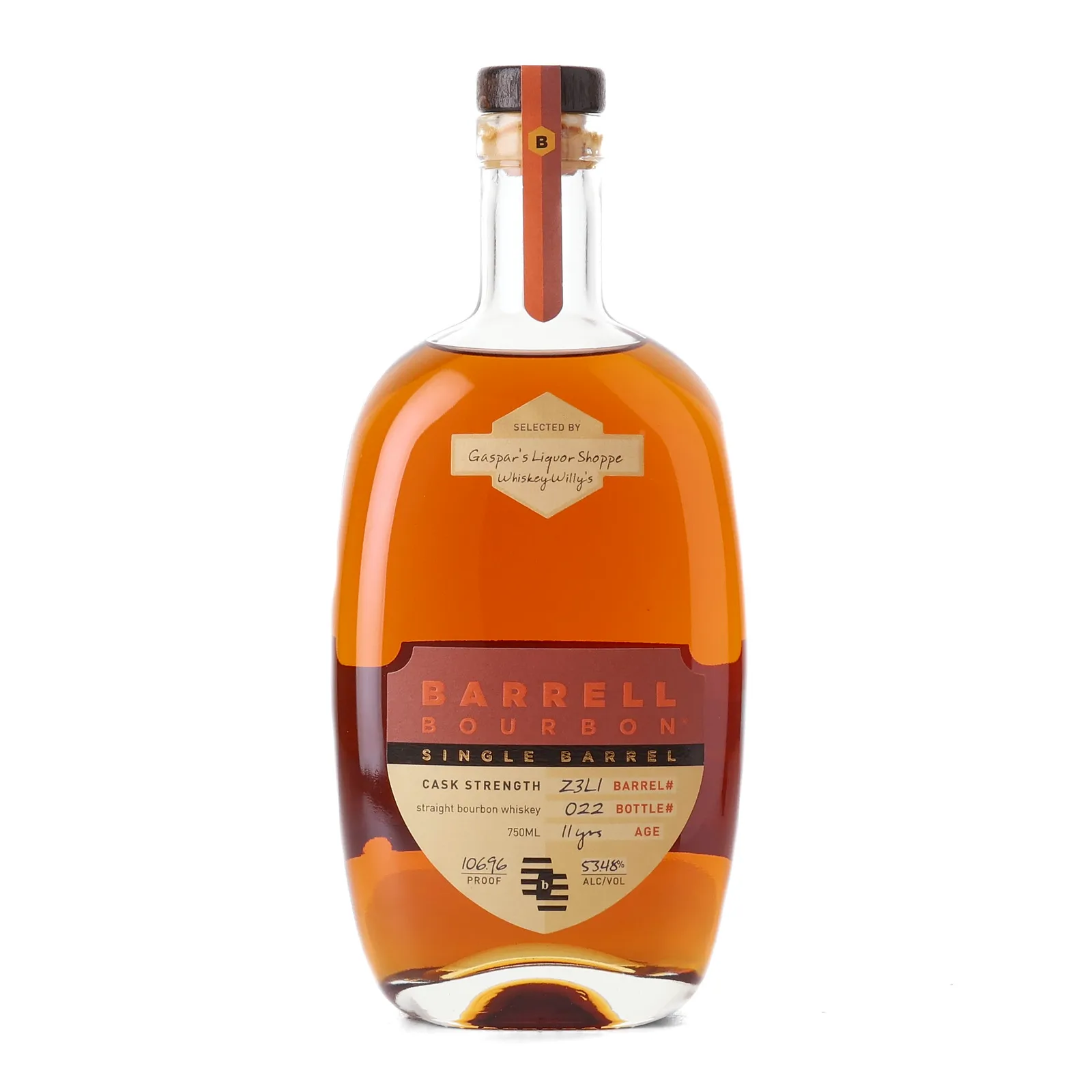 Barrell Craft Spirits 11 Year Old, New American Oak Cask, Cask #23L1, Gaspar's Private Barrel Selection, 53.48% whisky bottle