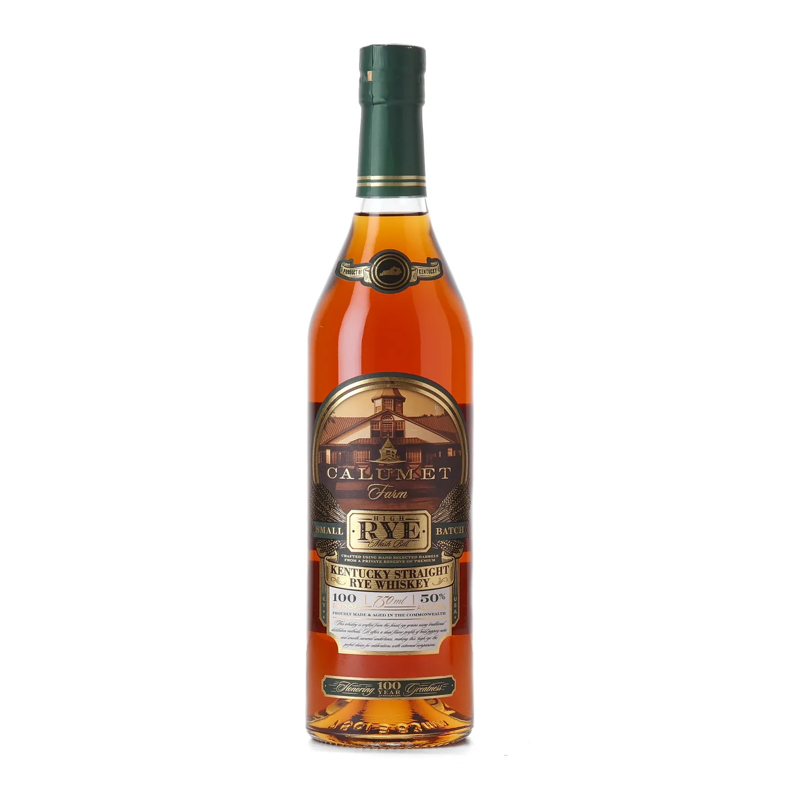 Calumet Farm Small Batch No. High Rye, 50% whisky bottle