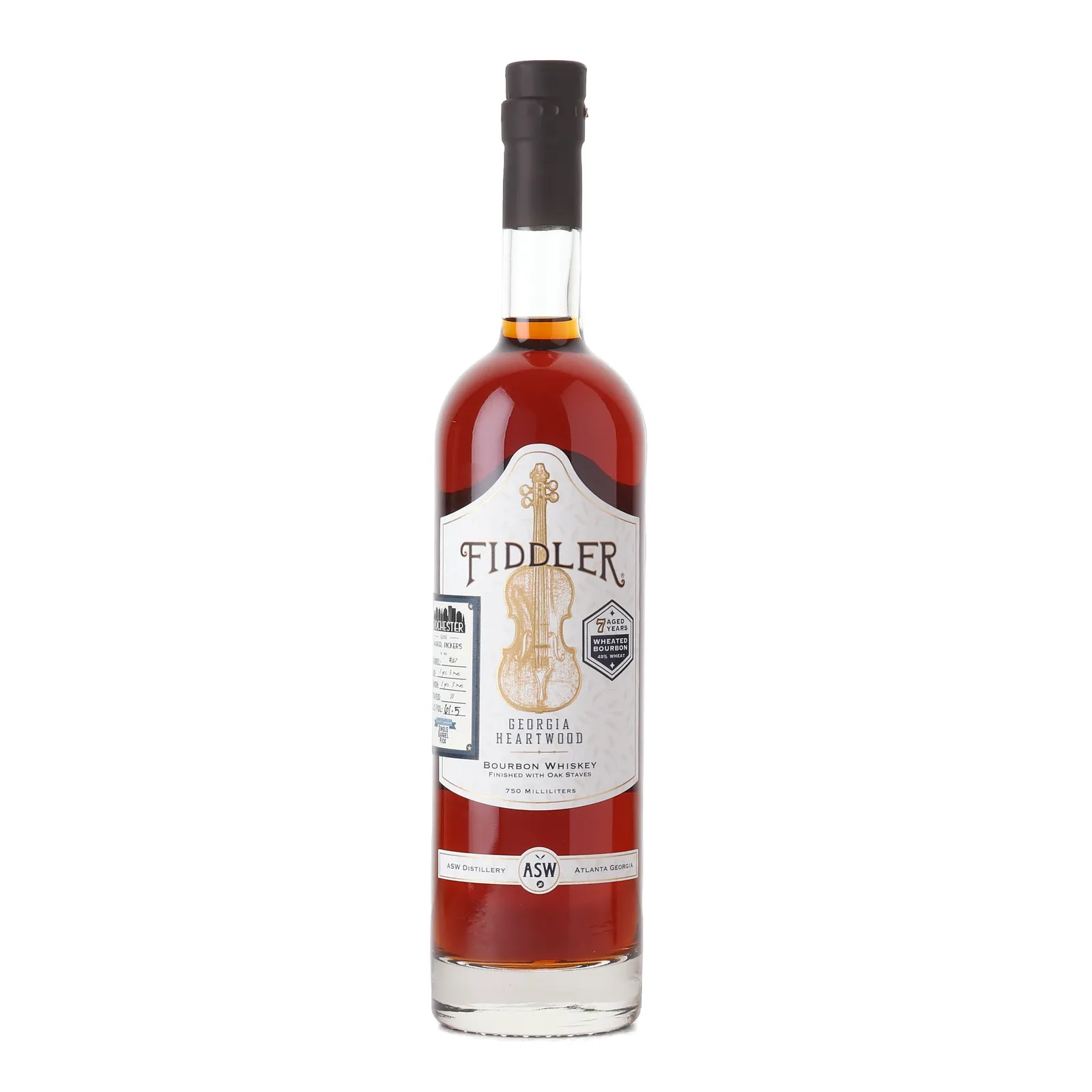 Fiddler Wheated Bourbon 'Rochester' Private Barrel Selection 7 Year Old, New American Oak Cask, Cask #18-001, 2025, 61.5% whisky bottle
