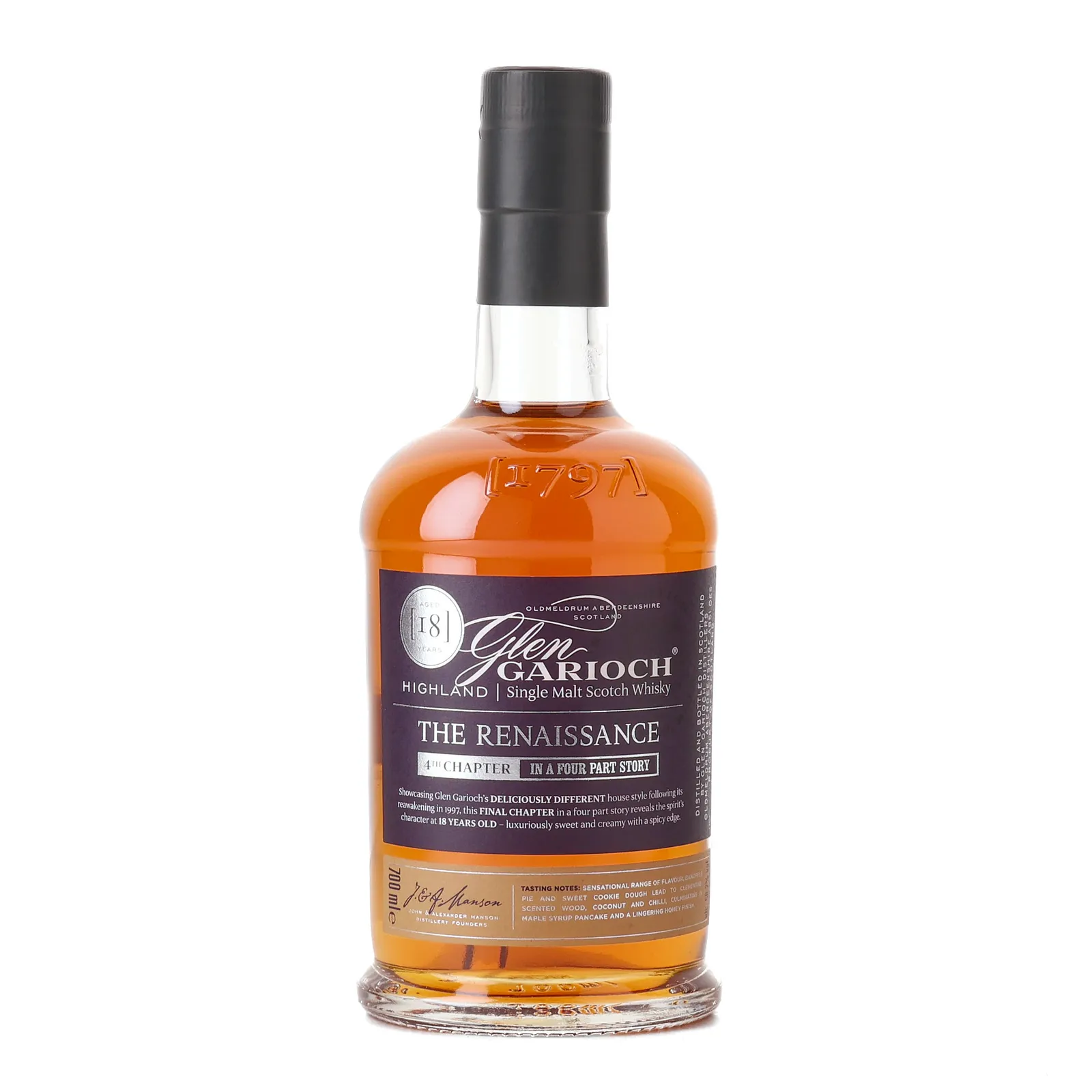Glen Garioch The Renaissance 4th Chapter 18 Year Old, Bourbon & Sherry Cask, 2019, 50.2% whisky bottle