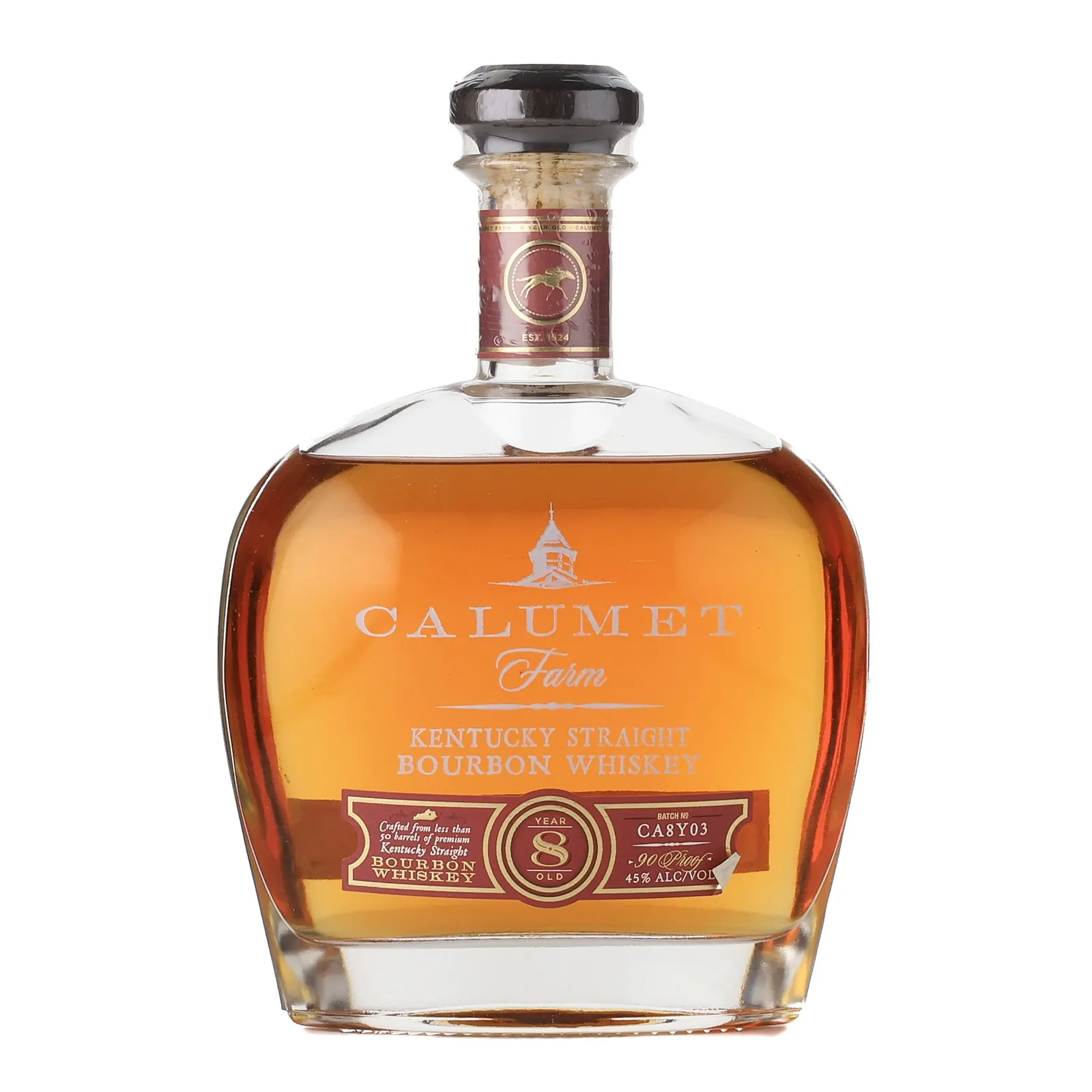 Calumet Farm 8 Year Old, Batch No. CA8Y03, 45% whisky bottle